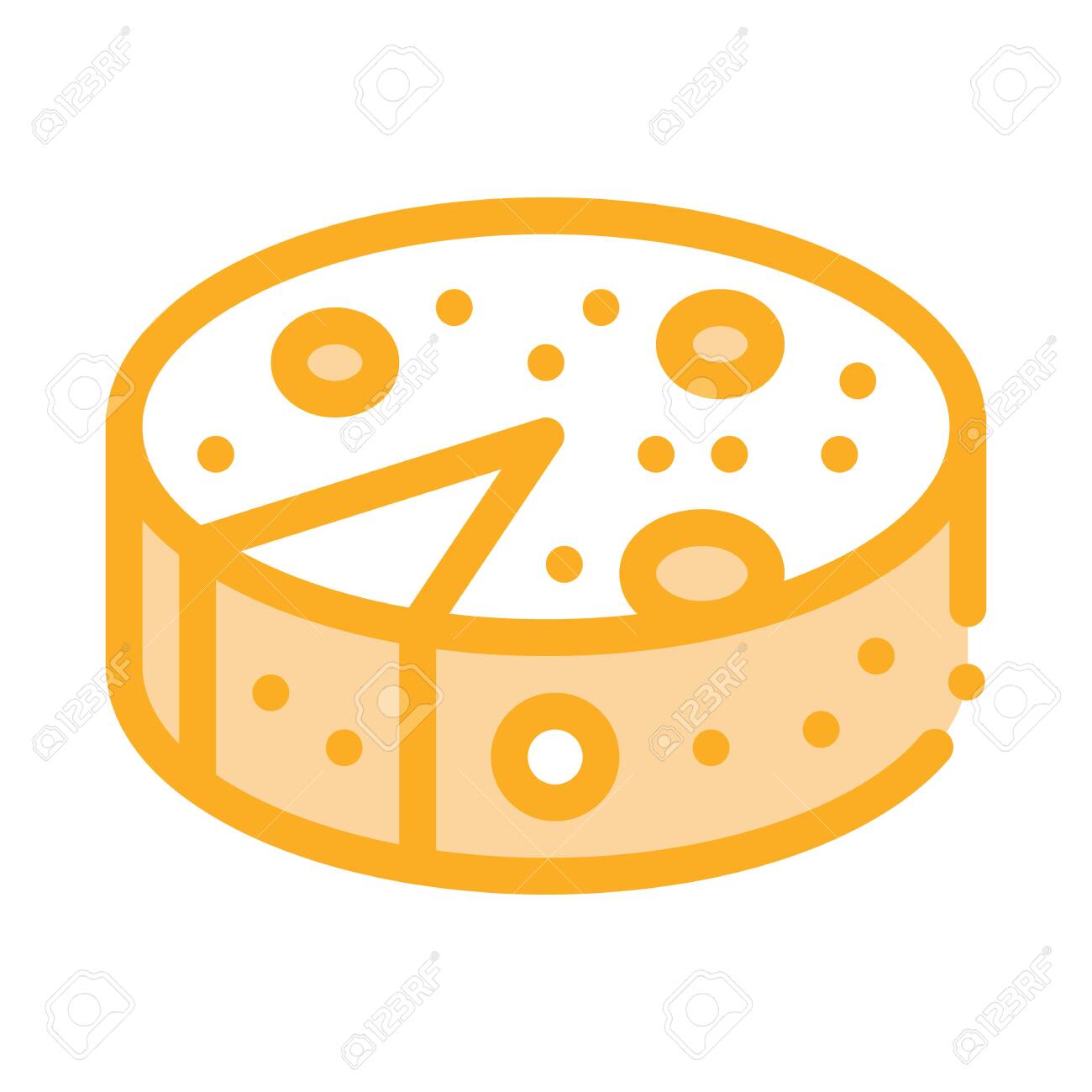 Head Of Cheese Icon Vector Head Of Cheese Sign Color Symbol Royalty Free Cliparts Vectors And Stock Illustration Image
