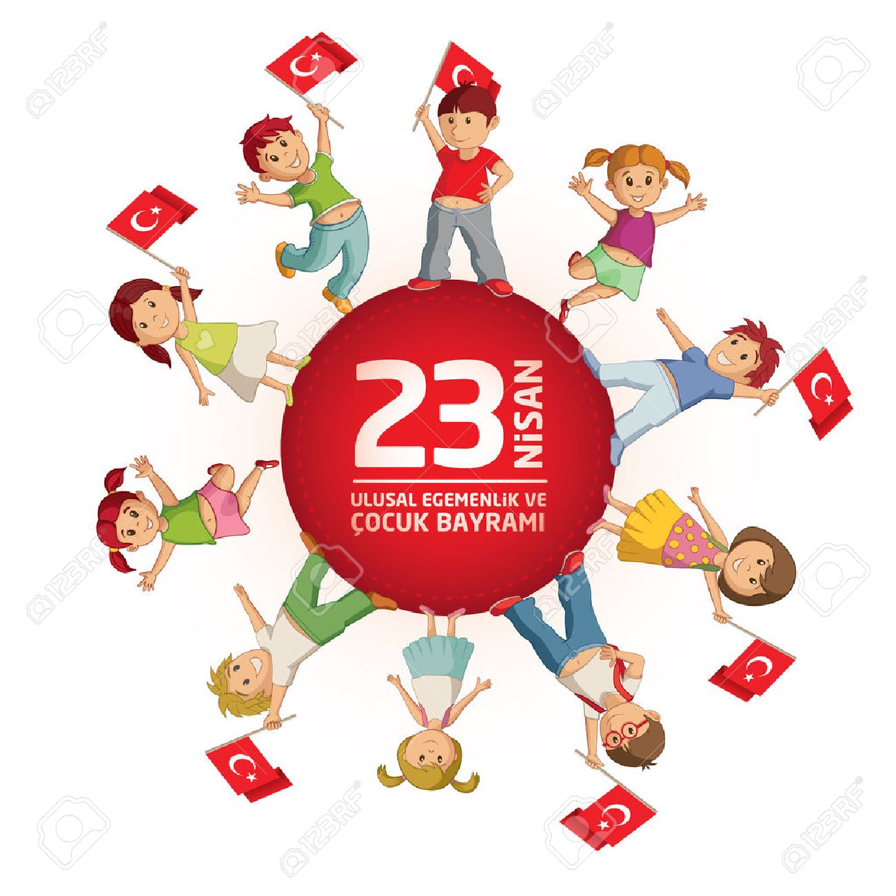 Vector illustration of the 23 Nisan Çocuk Bayrami, April 23 Turkish National Sovereignty and Children's Day, design template for the Turkish holiday. - 74487164 Vector illustration of the 23 Nisan Çocuk Bayrami, April 23 Turkish National Sovereignty and Children's Day, design template for the Turkish holiday. - 74487164