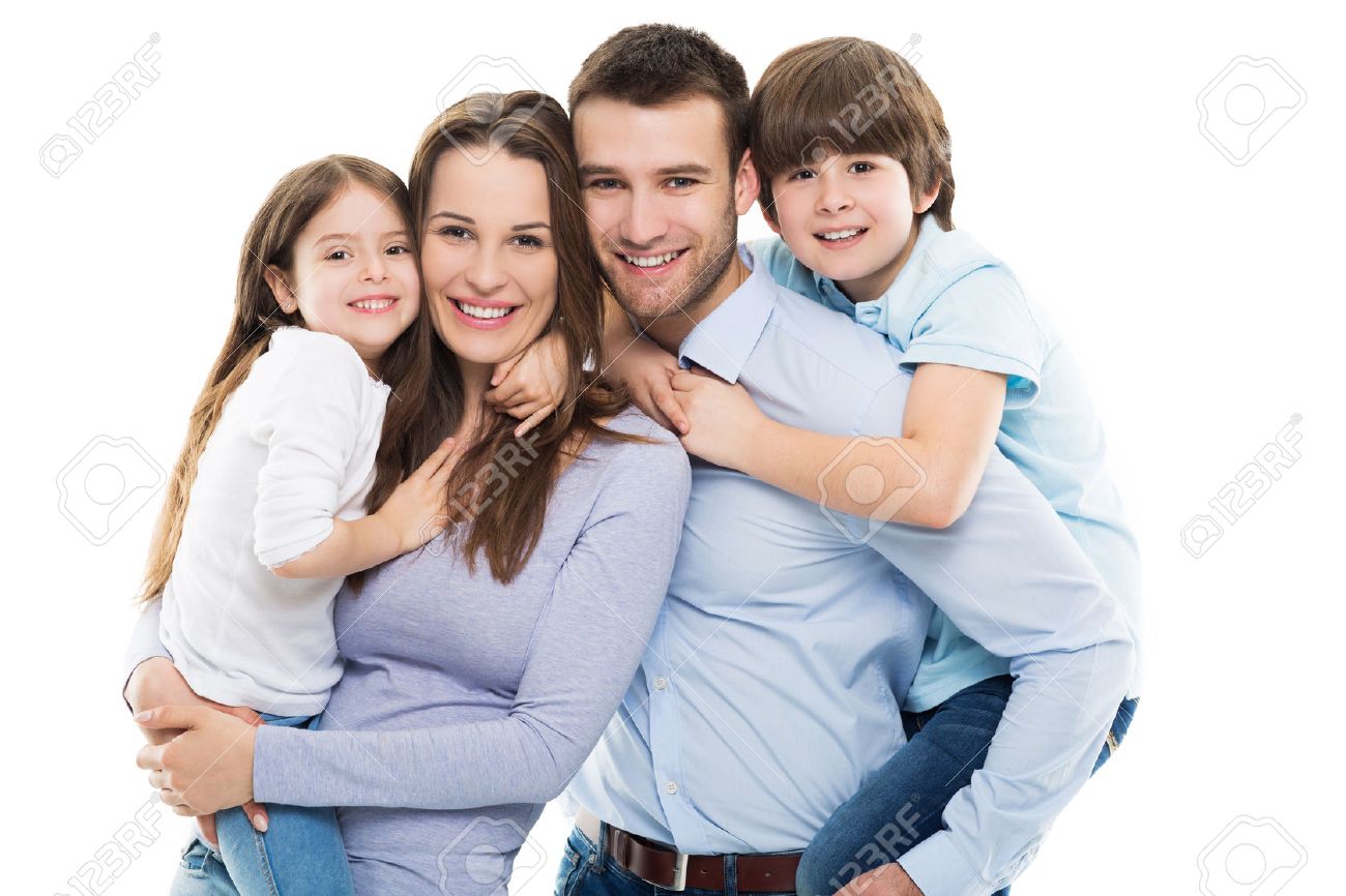 2 人の子供と幸せな家庭 の写真素材 画像素材 Image