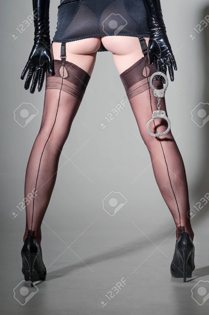 tan seamed stockings