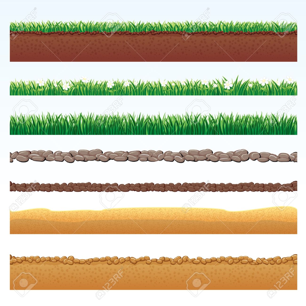 Ground Cutaway, Desert And Grass Elements, Vector Illustrations Royalty  Free SVG, Cliparts, Vectors, And Stock Illustration. Image 9944500.
