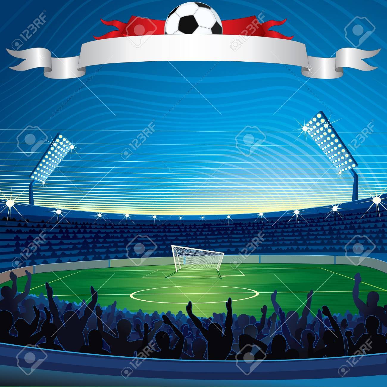 Background With Soccer Stadium Vector Illustration Royalty Free Cliparts Vectors And Stock Illustration Image