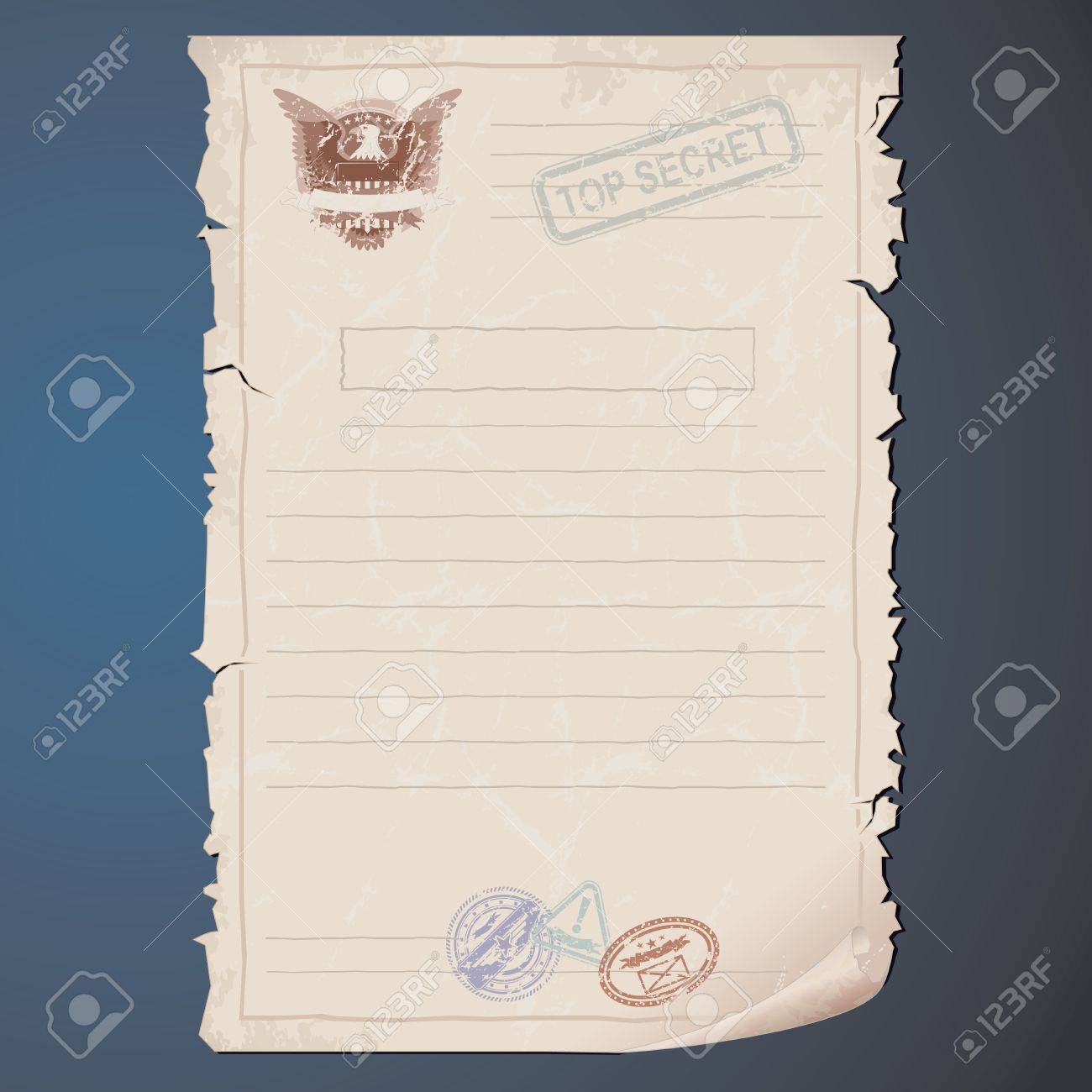 Blank Top Secret Template For Your Text And Stock Photo, Picture And Free Image. Image 22957876.