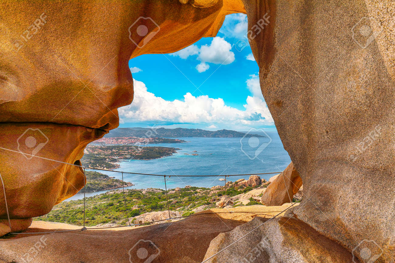 Fabulous view on Palau from popular travel destination Bear Rock (Roccia dell'Orso). Location: Palau, Province of Olbia-Tempio, Sardinia, Italy, Europe - 170378800 Fabulous view on Palau from popular travel destination Bear Rock (Roccia dell'Orso). Location: Palau, Province of Olbia-Tempio, Sardinia, Italy, Europe - 170378800