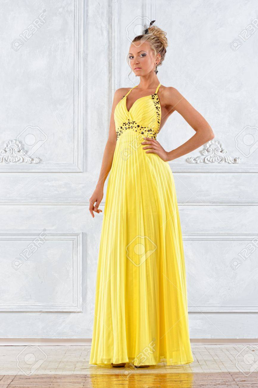 beautiful yellow dress