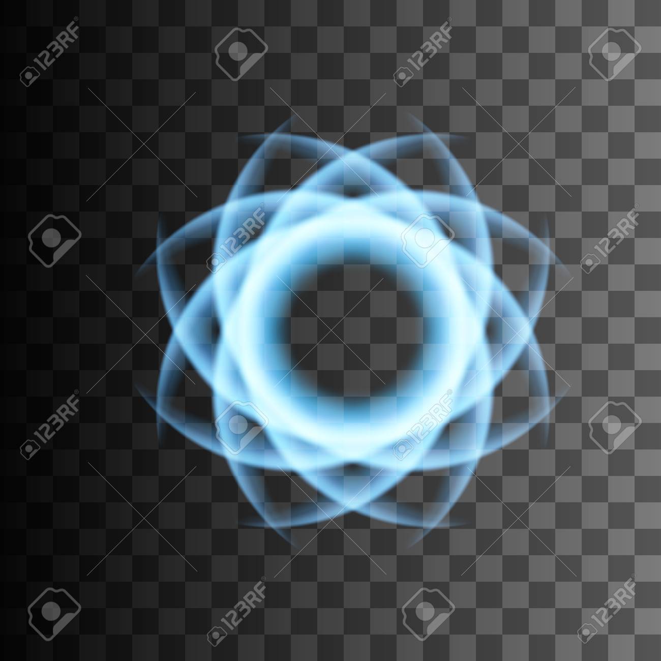 Abstract Light Flower Blue Bright Lines Lightning Effect Transparent Royalty Free Cliparts Vectors And Stock Illustration Image