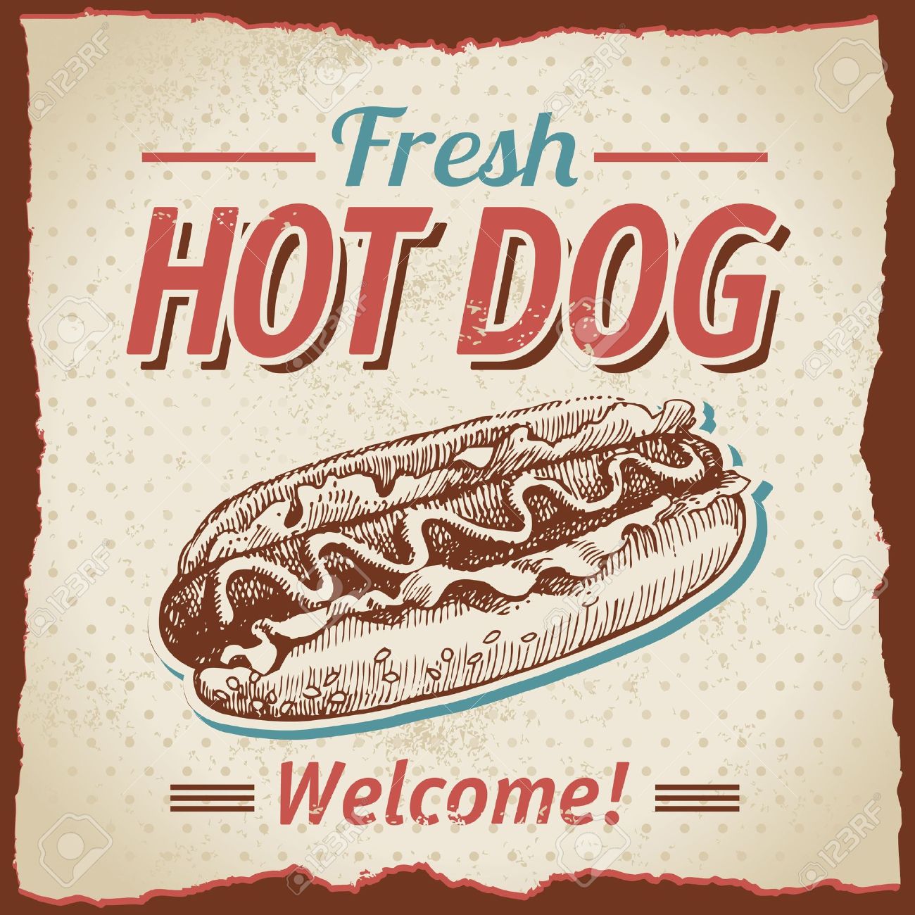 Vintage Hot Dogs Background Royalty Free SVG, Cliparts, Vectors, and Stock  Illustration. Image 17126183.