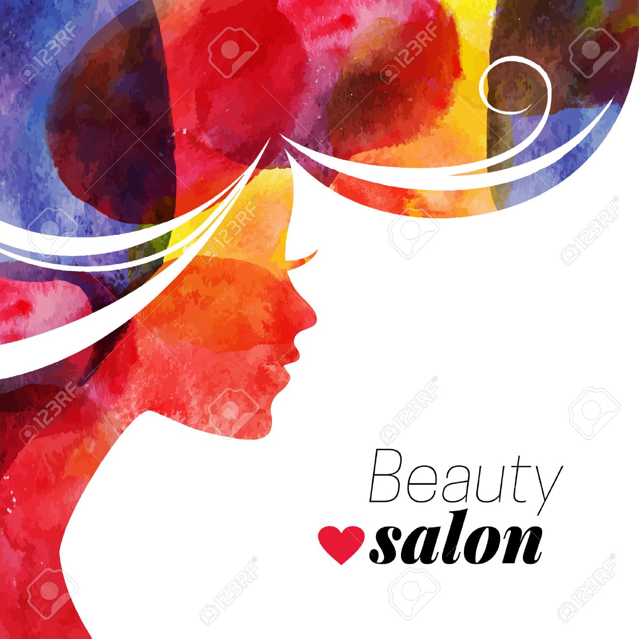 Waterolor Beautiful Girl. Vector Illustration Of Woman Beauty Salon Royalty  Free SVG, Cliparts, Vectors, and Stock Illustration. Image 30493218., image size:1300x1300