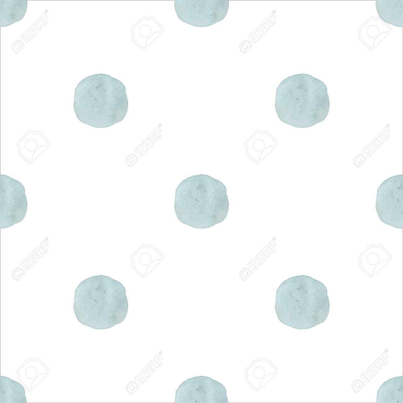 水玉模様の水彩のシームレスなパターン 抽象的な背景 ベクトルの図 パステル カラーの Aquarelle 円 のイラスト素材 ベクタ Image