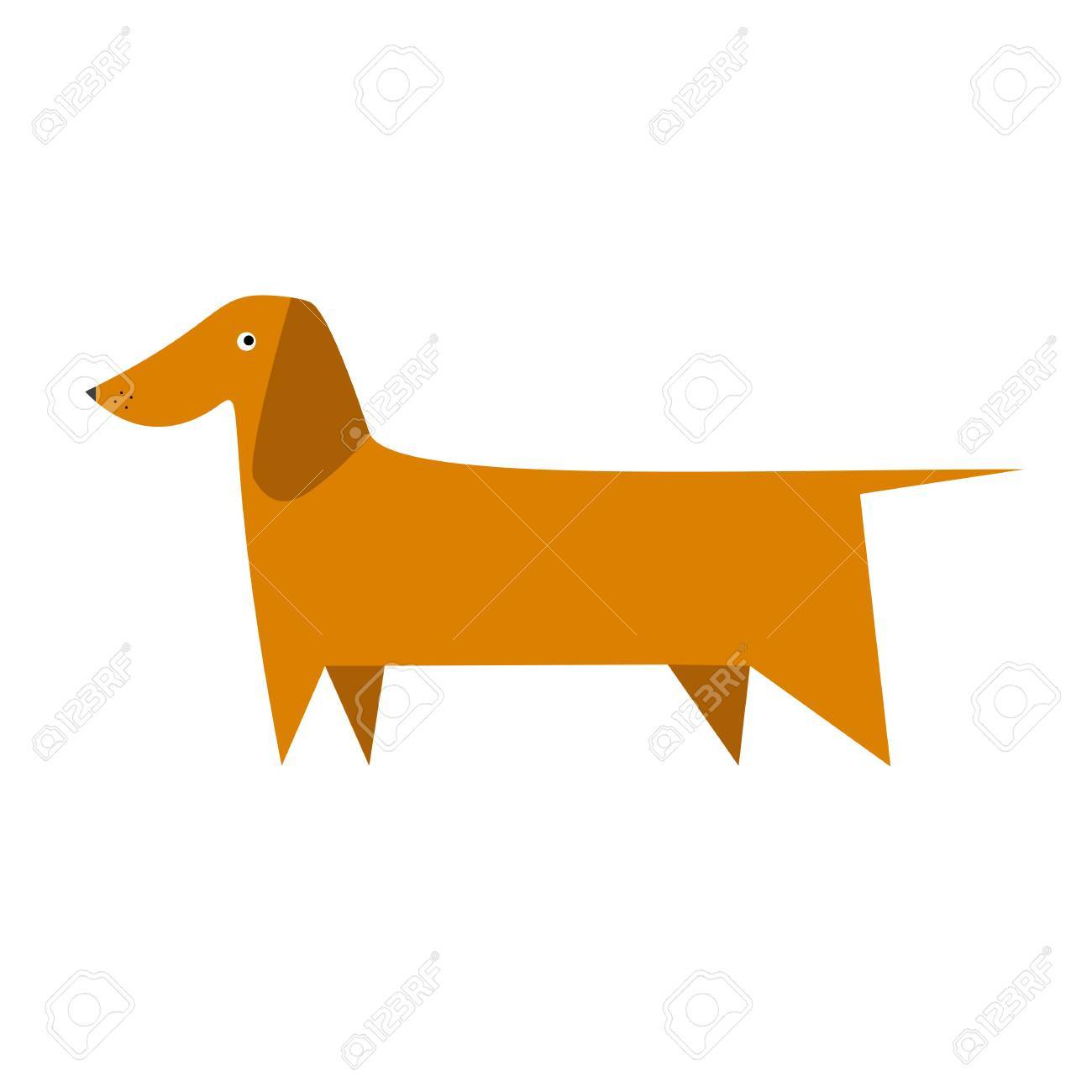 dachshund vector illustration vector flat illustration of dog
