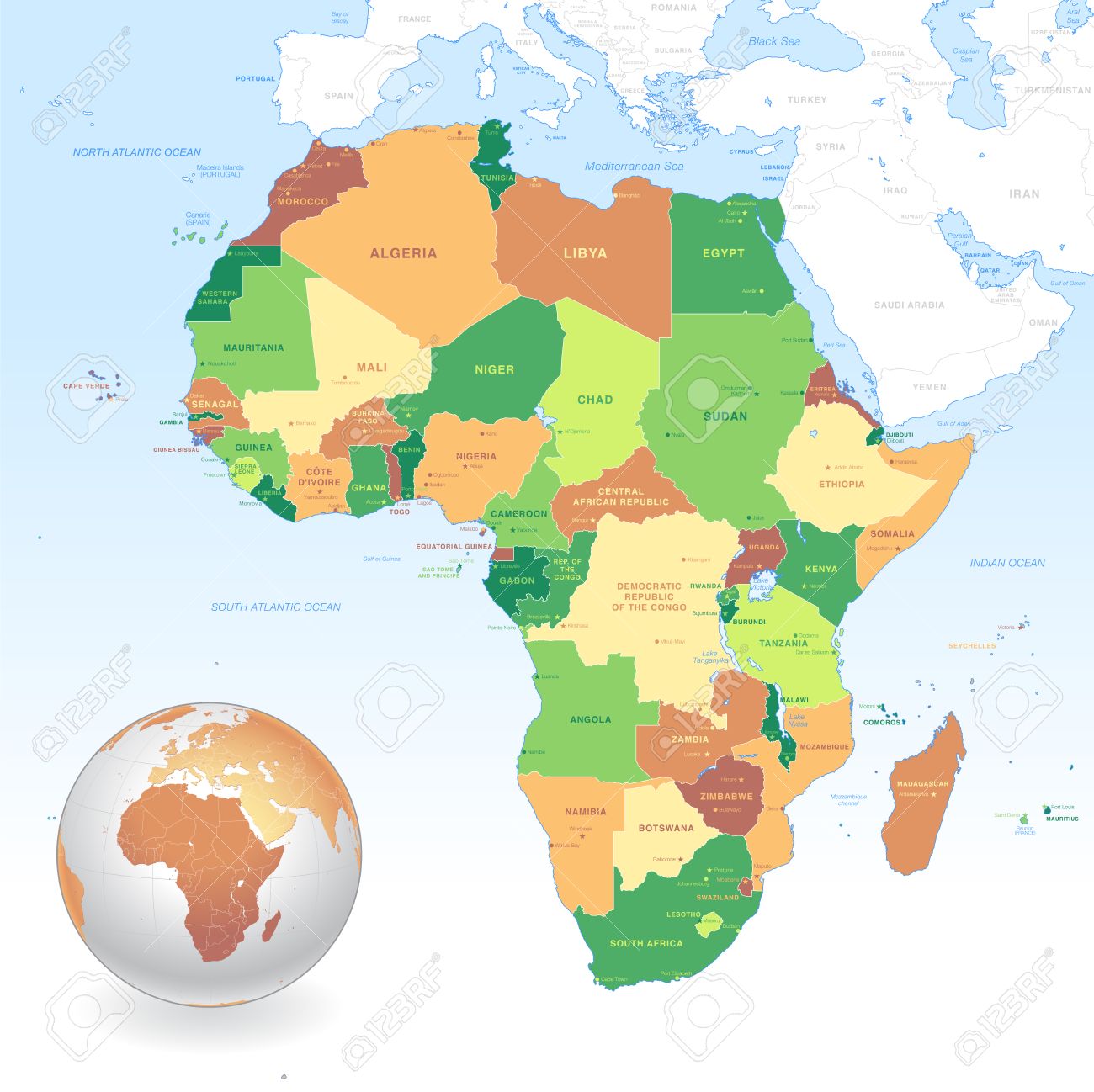 map of african continents
