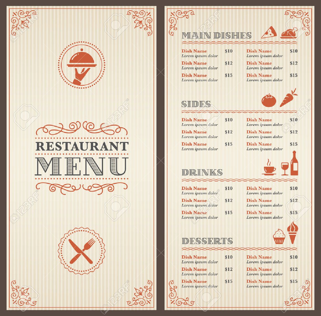 Resturant Menu Template from previews.123rf.com