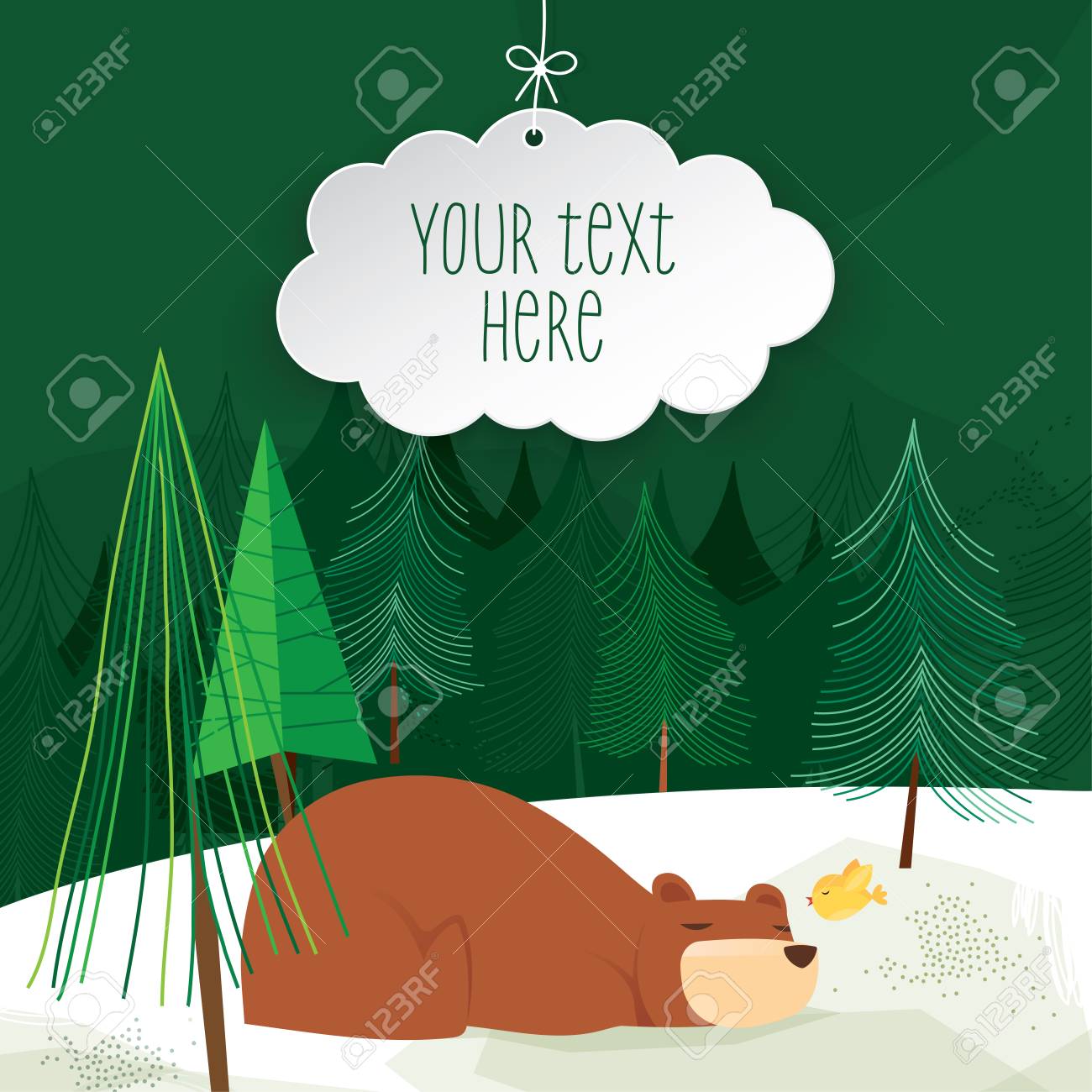 Vector Illustration Of A Greeting Card With A Cute Bear And Bird Royalty Free Cliparts Vectors And Stock Illustration Image Vector Illustration Of A Greeting Card With A Cute Bear And Bird Royalty Free Cliparts Vectors And Stock Illustration Image