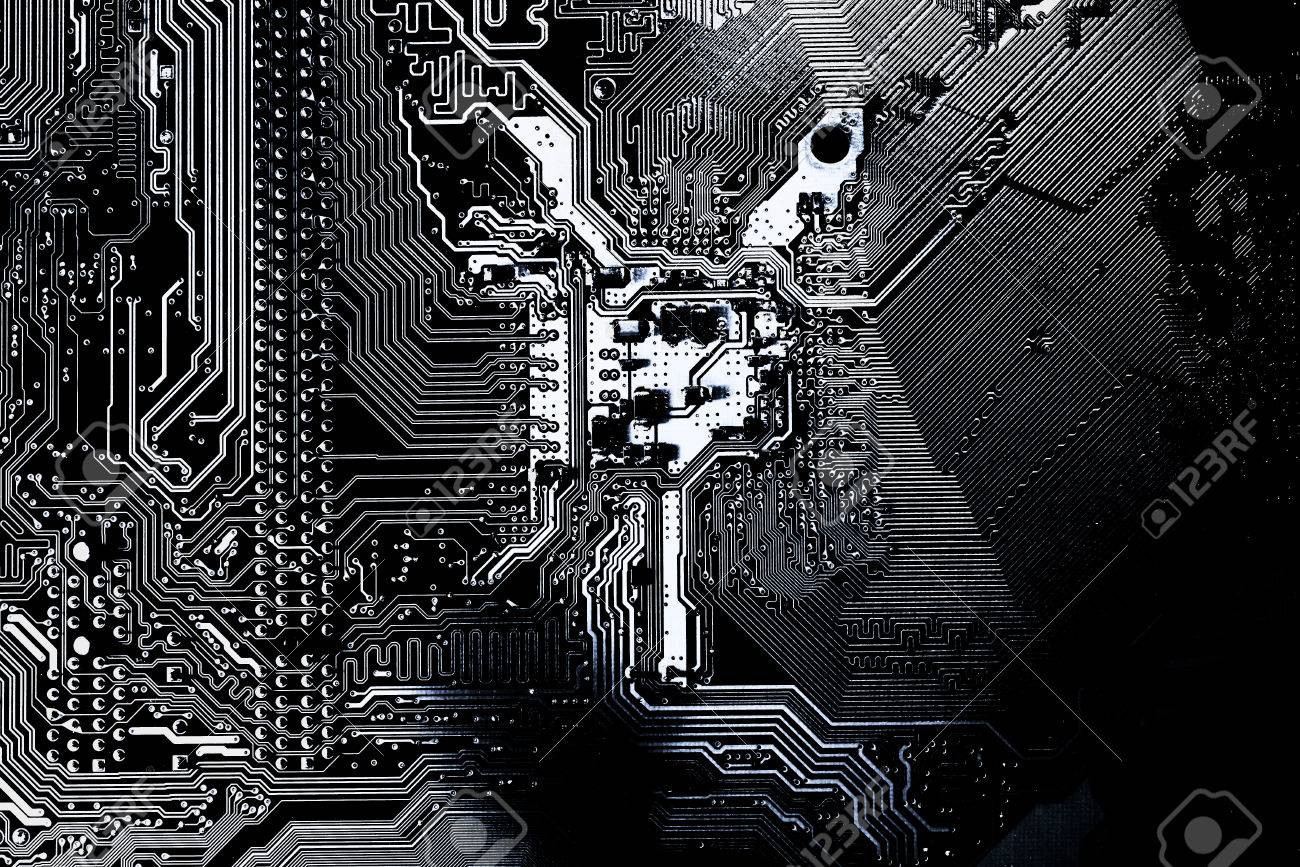 抽象的なメインボード コンピューター背景 ロジック ボード Cpu マザーボード メインボード システム ボード マザー に電子回路技術のクローズ アップ の写真素材 画像素材 Image