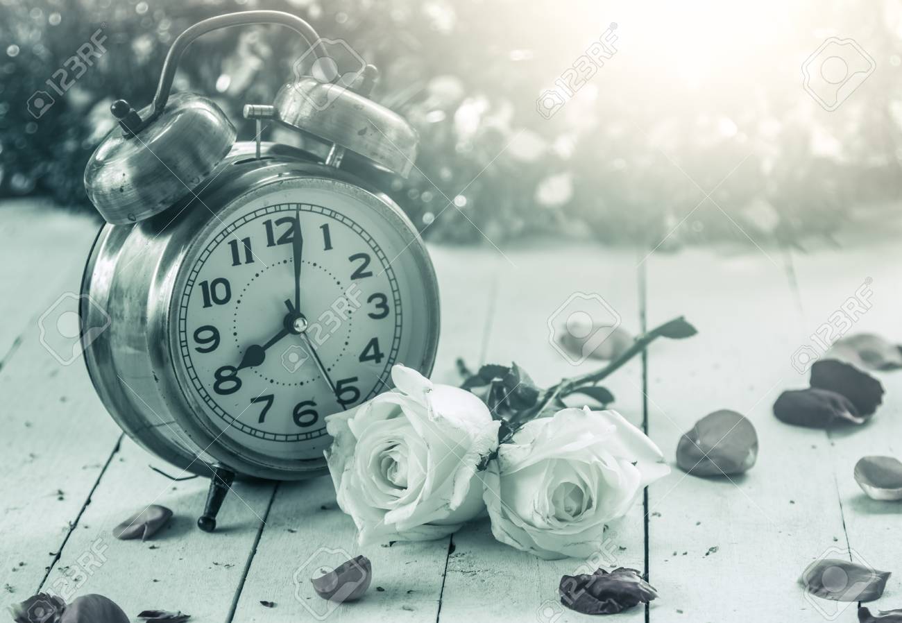 Wecker Mit Schöne Weiße Rose Auf Holzuntergrund Im Vintage Farbton Lizenzfreie Fotos Bilder Und Stock Fotografie Image 42138067