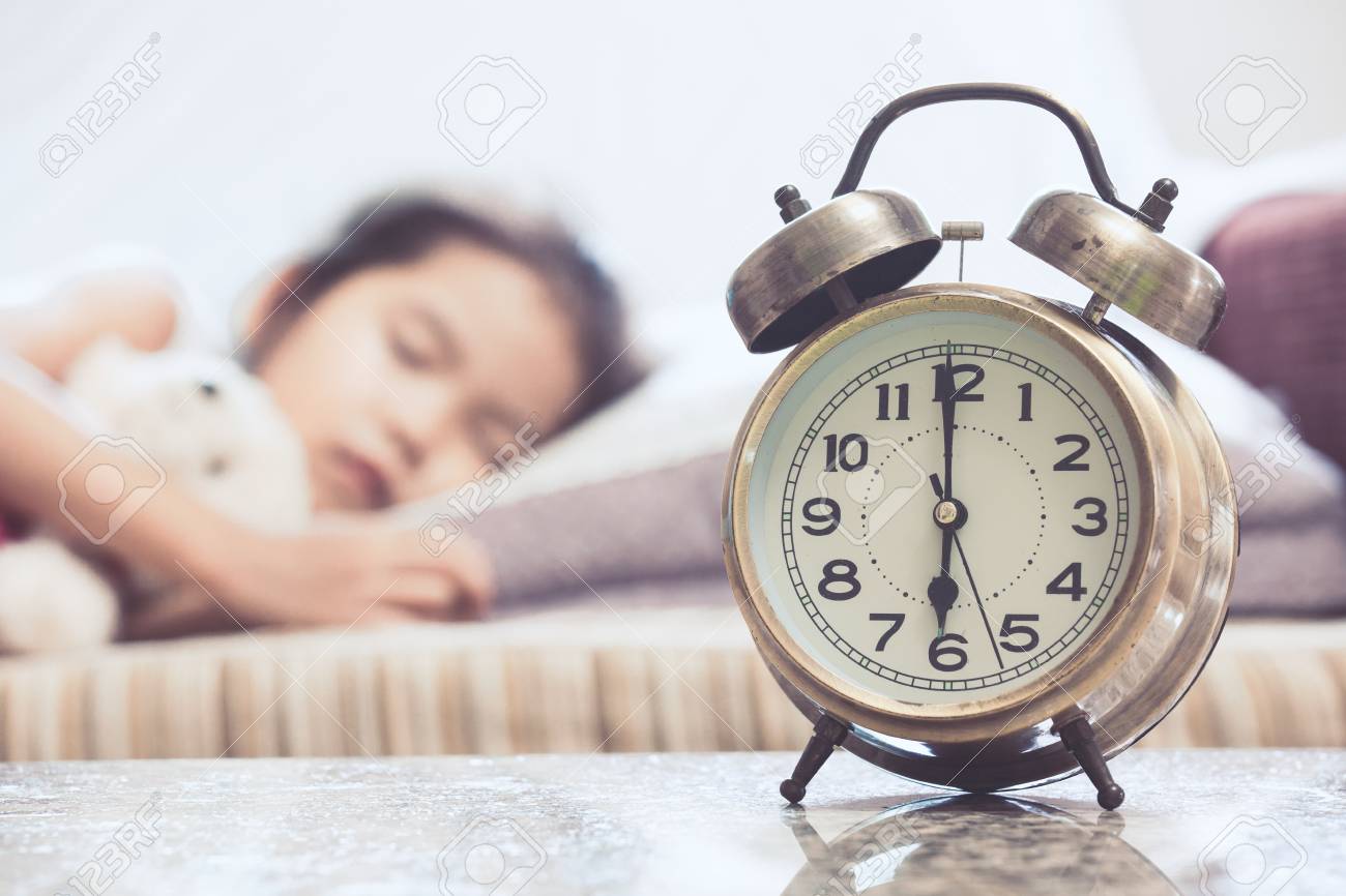 vintage alarm clock on