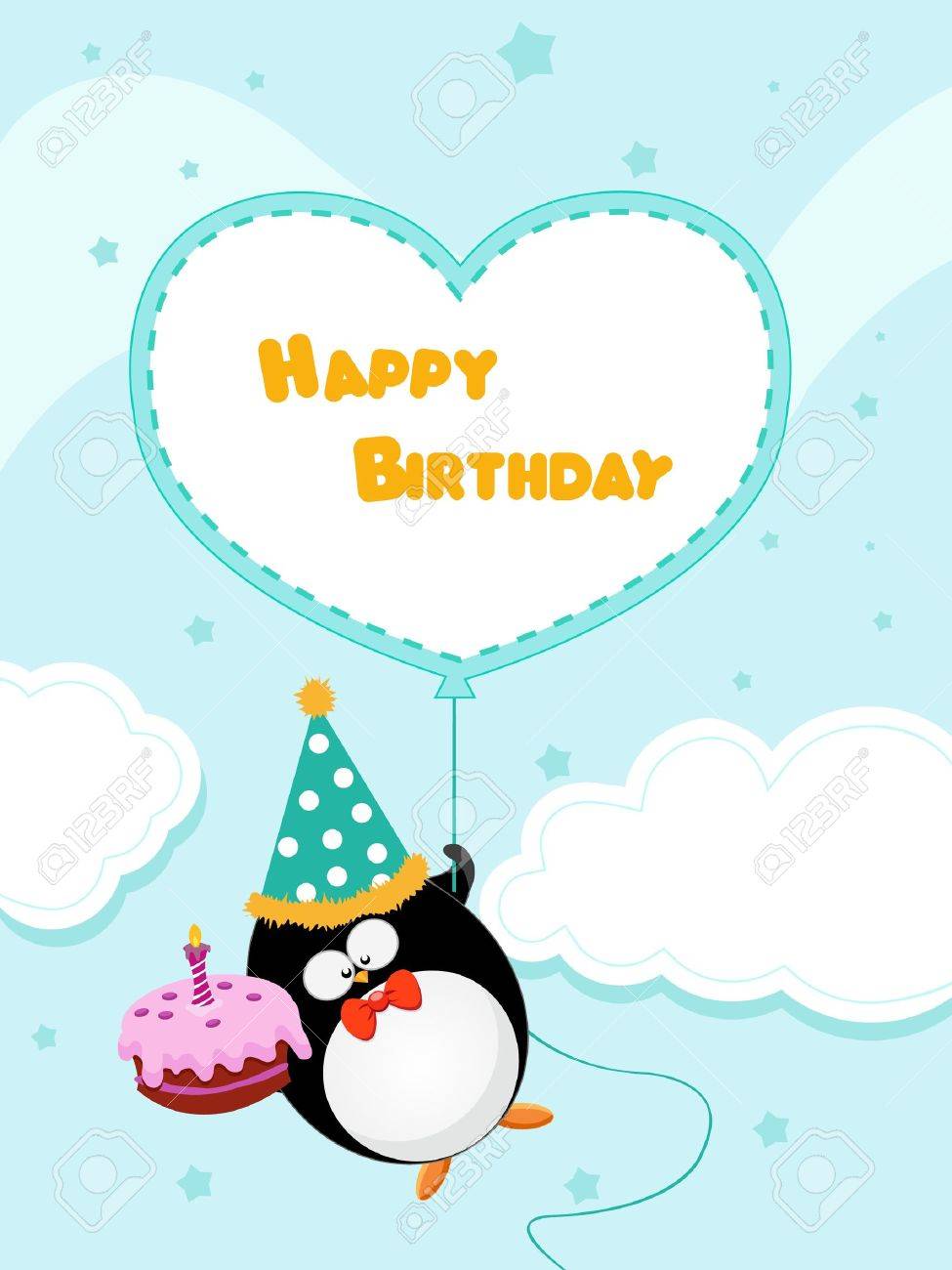 誕生日のメッセージのイラスト素材 ベクタ Image