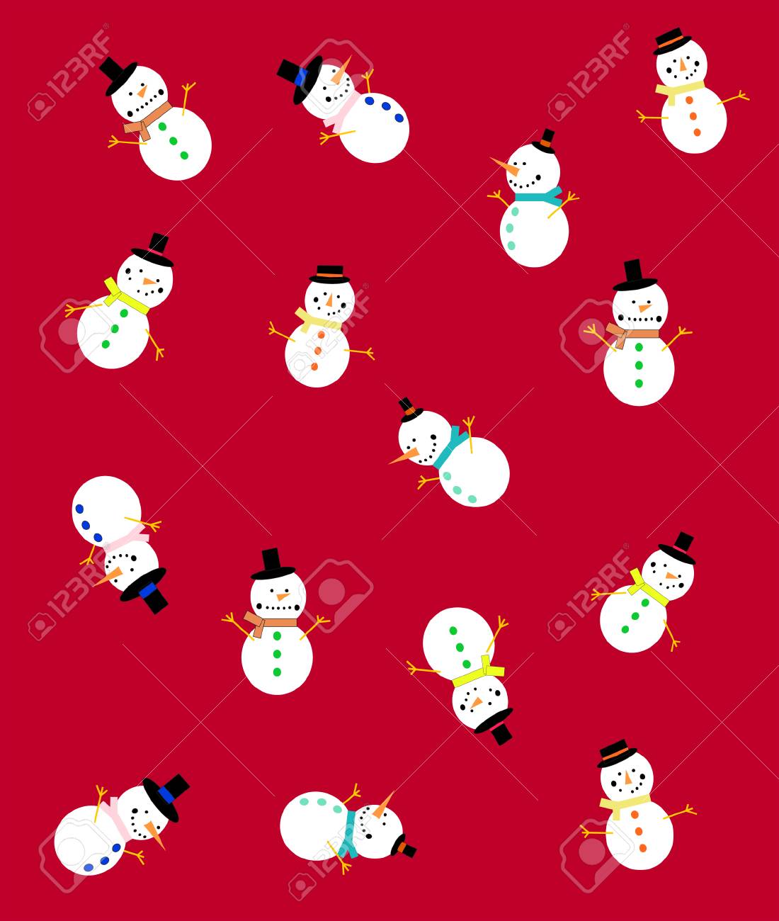 different snowman on a