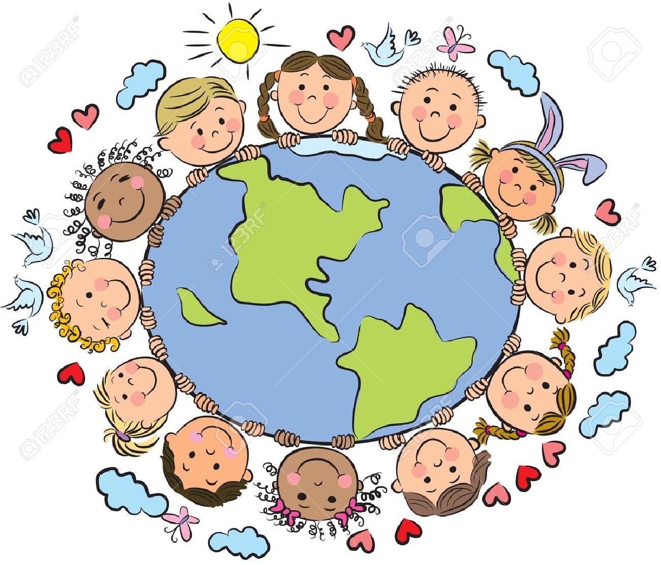 地球の子供 透明なオブジェクトが含まれています のイラスト素材 ベクタ Image