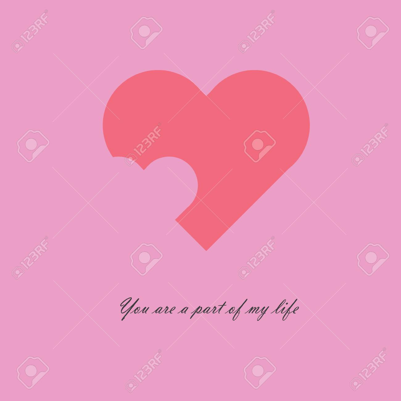 Le Grand Coeur Rose A Indente Par Le Petit Le Petit Coeur Est Une Partie De La Grande Clip Art Libres De Droits Vecteurs Et Illustration Image 69477712