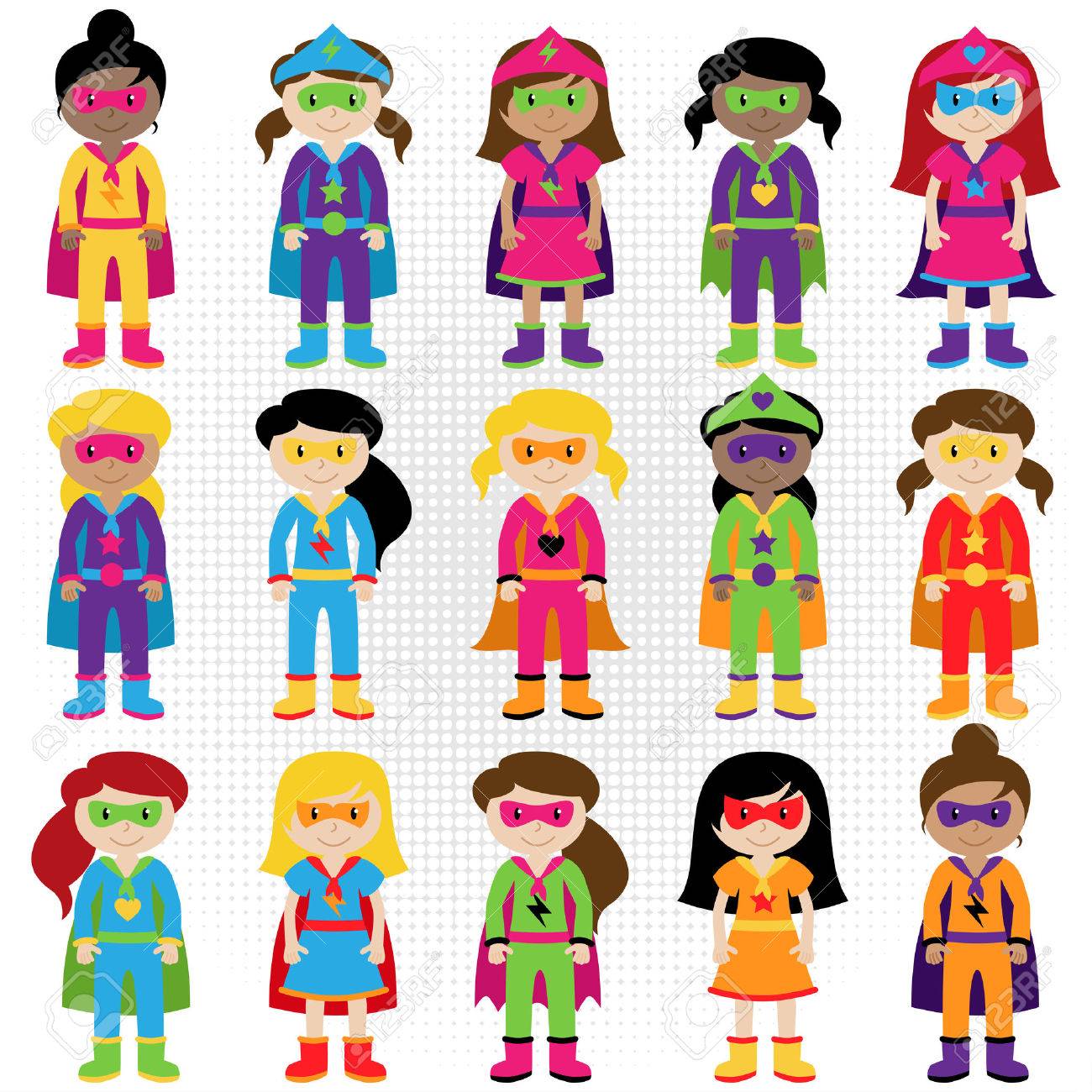 Collection of Diverse Group of Superhero Girls - 38961796 Collection of Diverse Group of Superhero Girls - 38961796