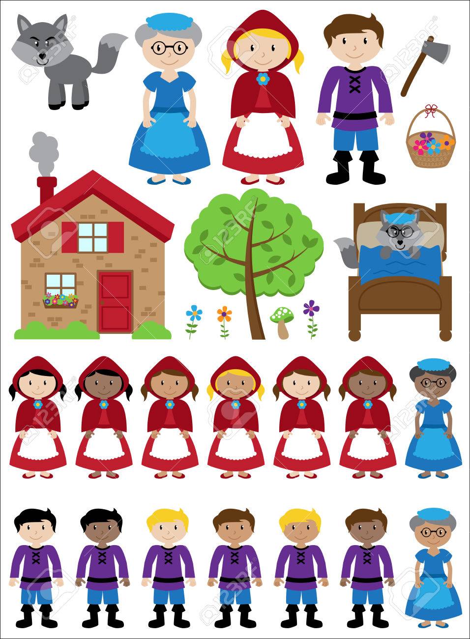 little-red-riding-hood-themed-vector-collection-royalty-free-svg-cliparts-vectors-and-stock-illustration-image-51042907