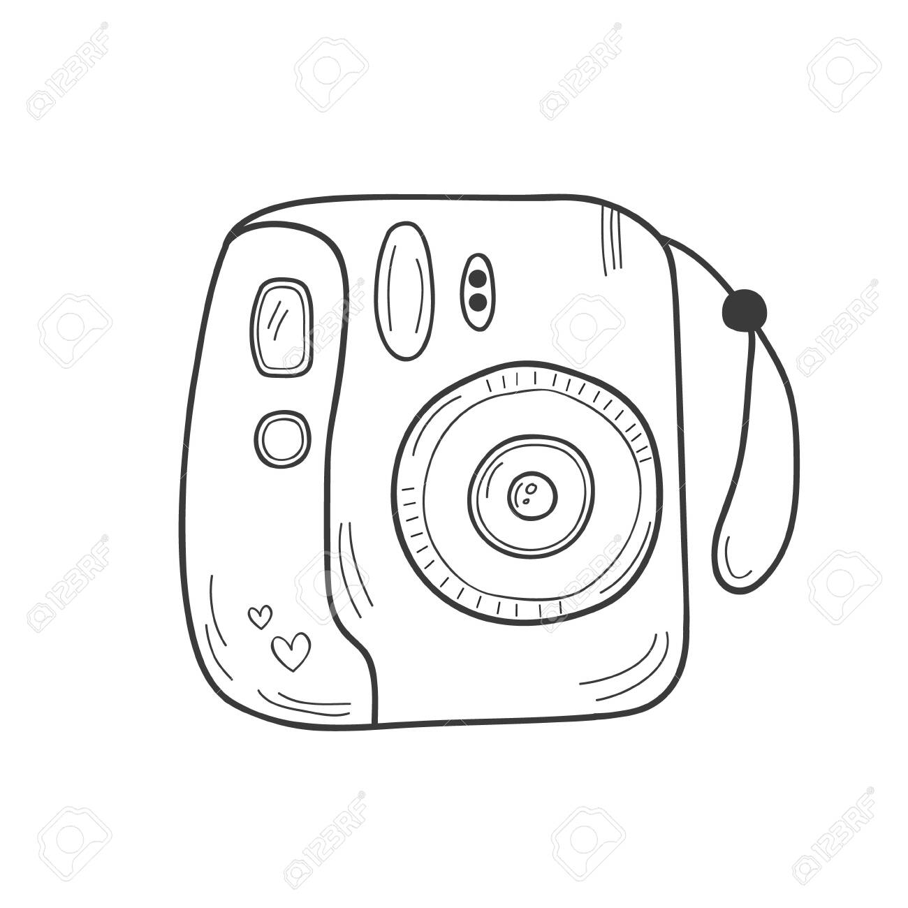 Camera Line Outline Icon Photo Camera Photo Gadget Instant Photo