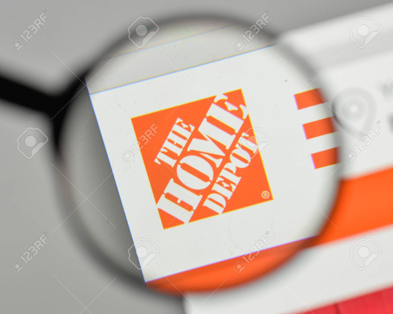 Milan Italy November 1 17 The Home Depot Logo On The Website Stock Photo Picture And Royalty Free Image Image
