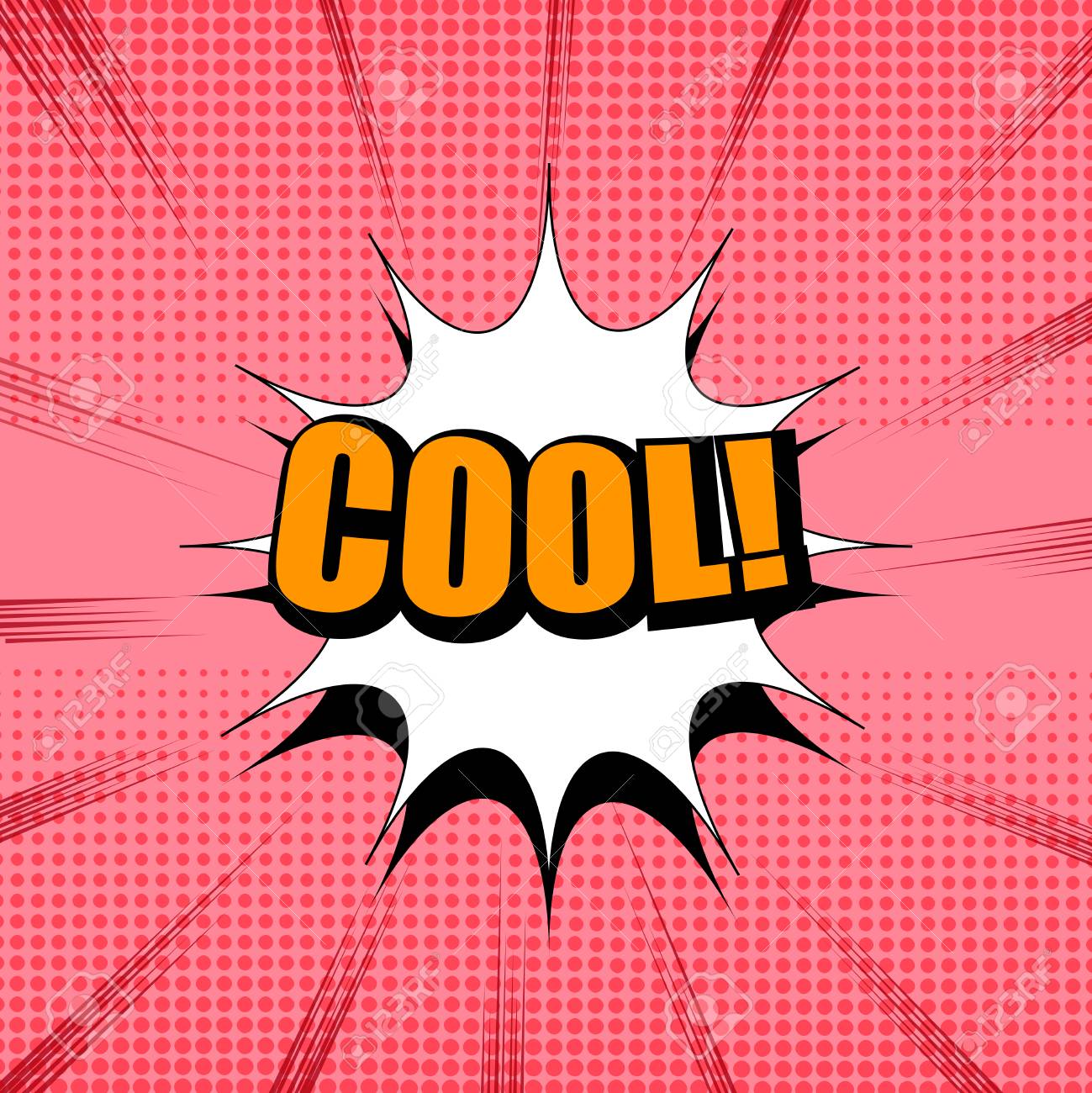 comic book bright template with orange cool word white speech comic template word