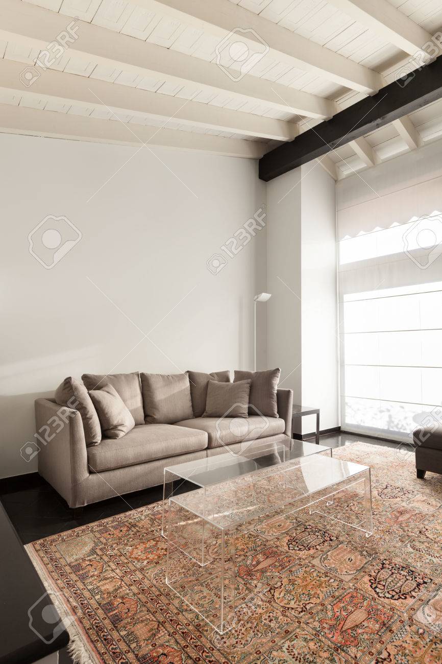 Interieur, Komfortable Dachboden, Moderne Möbel, Wohnzimmer ... Interieur, Komfortable Dachboden, Moderne Möbel, Wohnzimmer ...