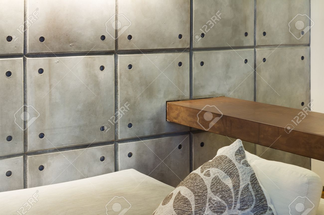 interior of modern house, detail living room, decorative concrete interior of modern house, detail living room, decorative concrete