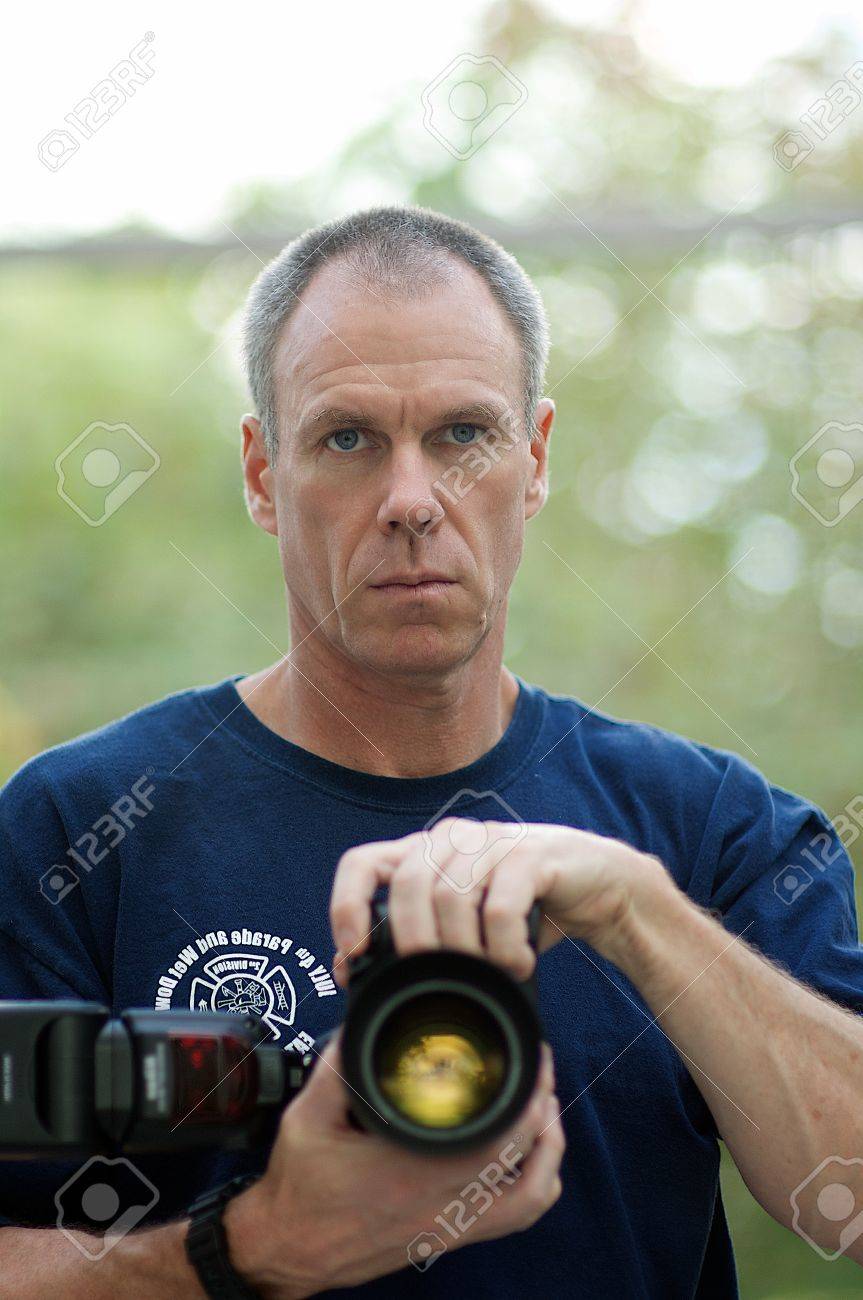 photographer taking a self
