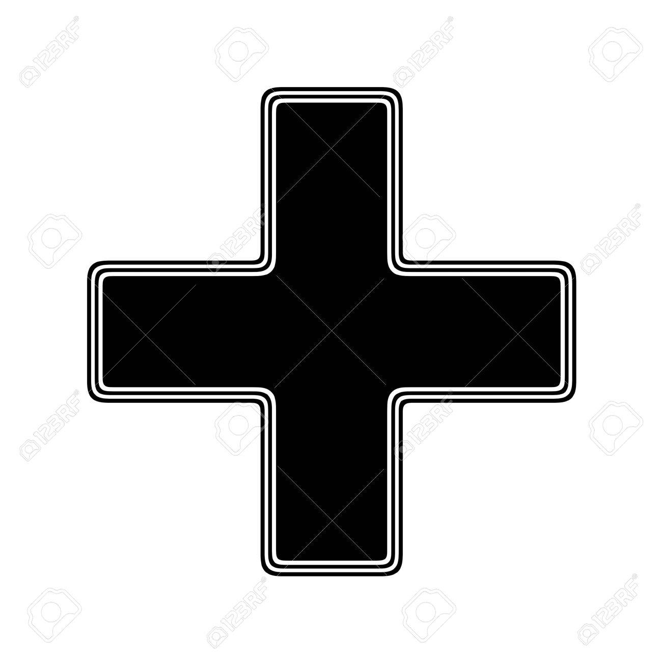 白い背景の上のプラス記号 の写真素材 画像素材 Image