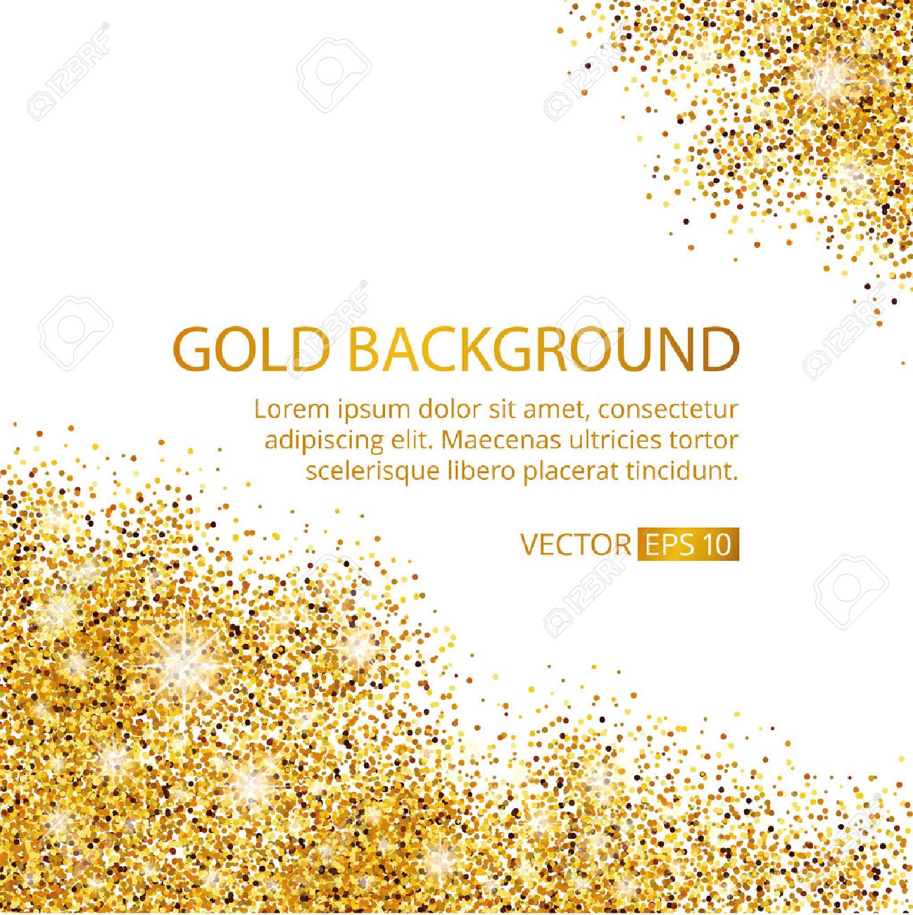 Gold sparkles corner on white background. Gold glitter background. Gold text for card, vip exclusive, certificate gift, luxury, privilege voucher. Store, present, shopping. - 52729587 Gold sparkles corner on white background. Gold glitter background. Gold text for card, vip exclusive, certificate gift, luxury, privilege voucher. Store, present, shopping. - 52729587