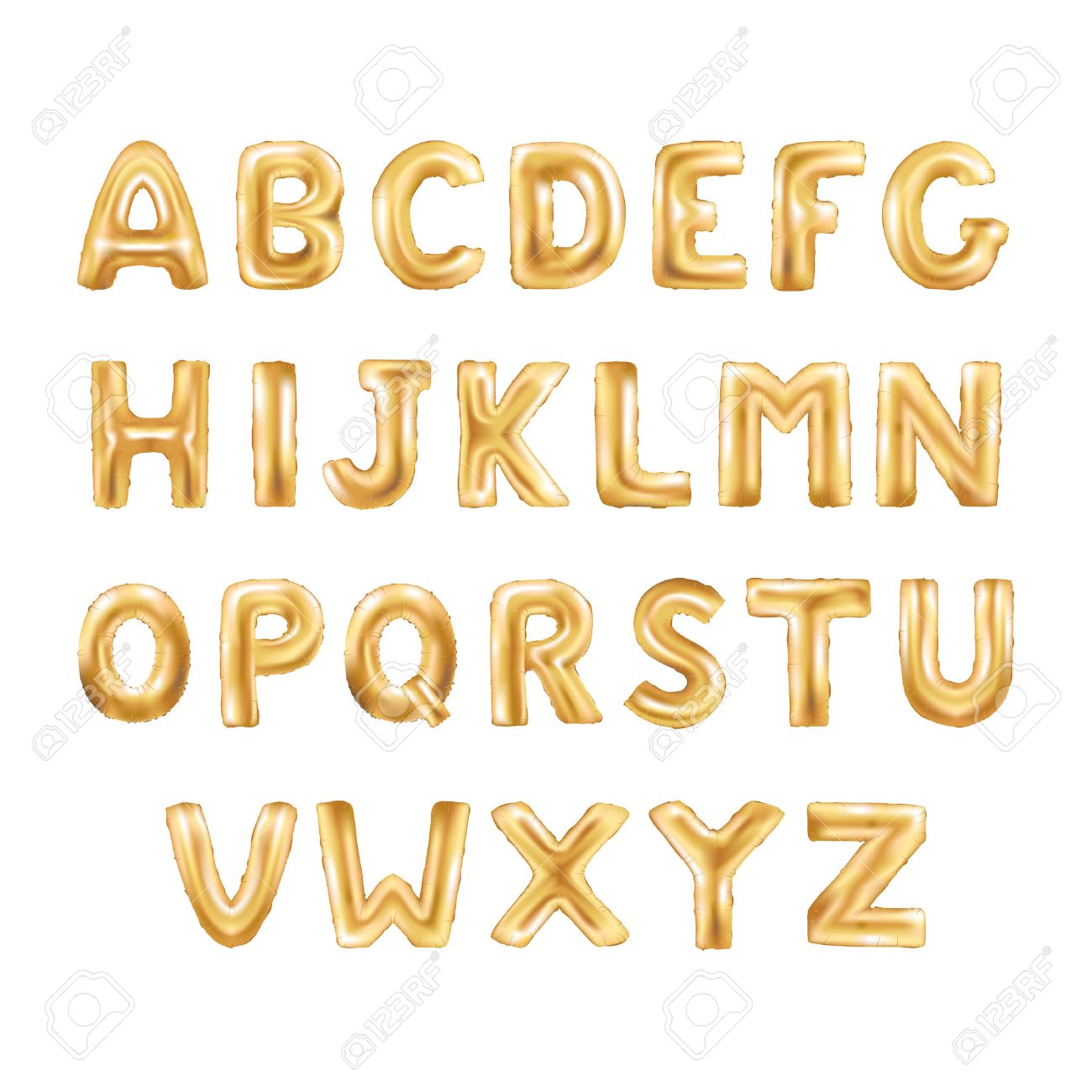 Metallic Gold ABC Balloons, golden letter alphabeth. Gold type Balloons for Text, Letter, new year, holiday, birthday, celebration. Golden shiny bright font in the air. - 66274927 Metallic Gold ABC Balloons, golden letter alphabeth. Gold type Balloons for Text, Letter, new year, holiday, birthday, celebration. Golden shiny bright font in the air. - 66274927