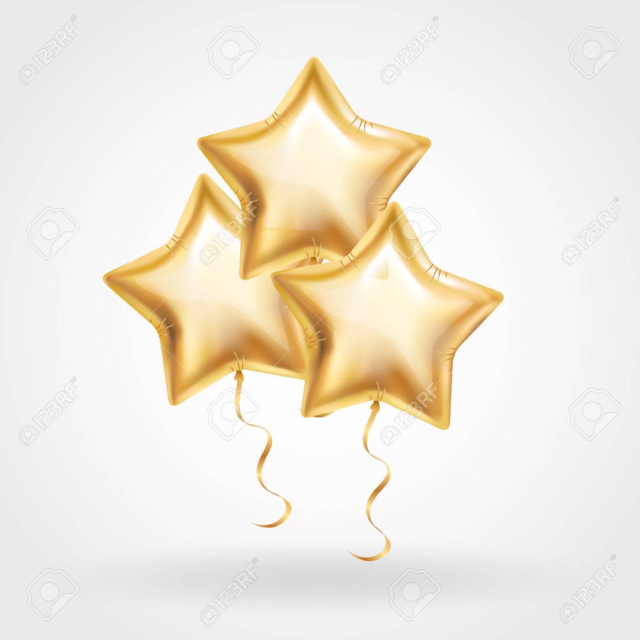 Ballons Etoiles D Or Sur Le Fond Banque D Images Et Photos Libres De Droits Image