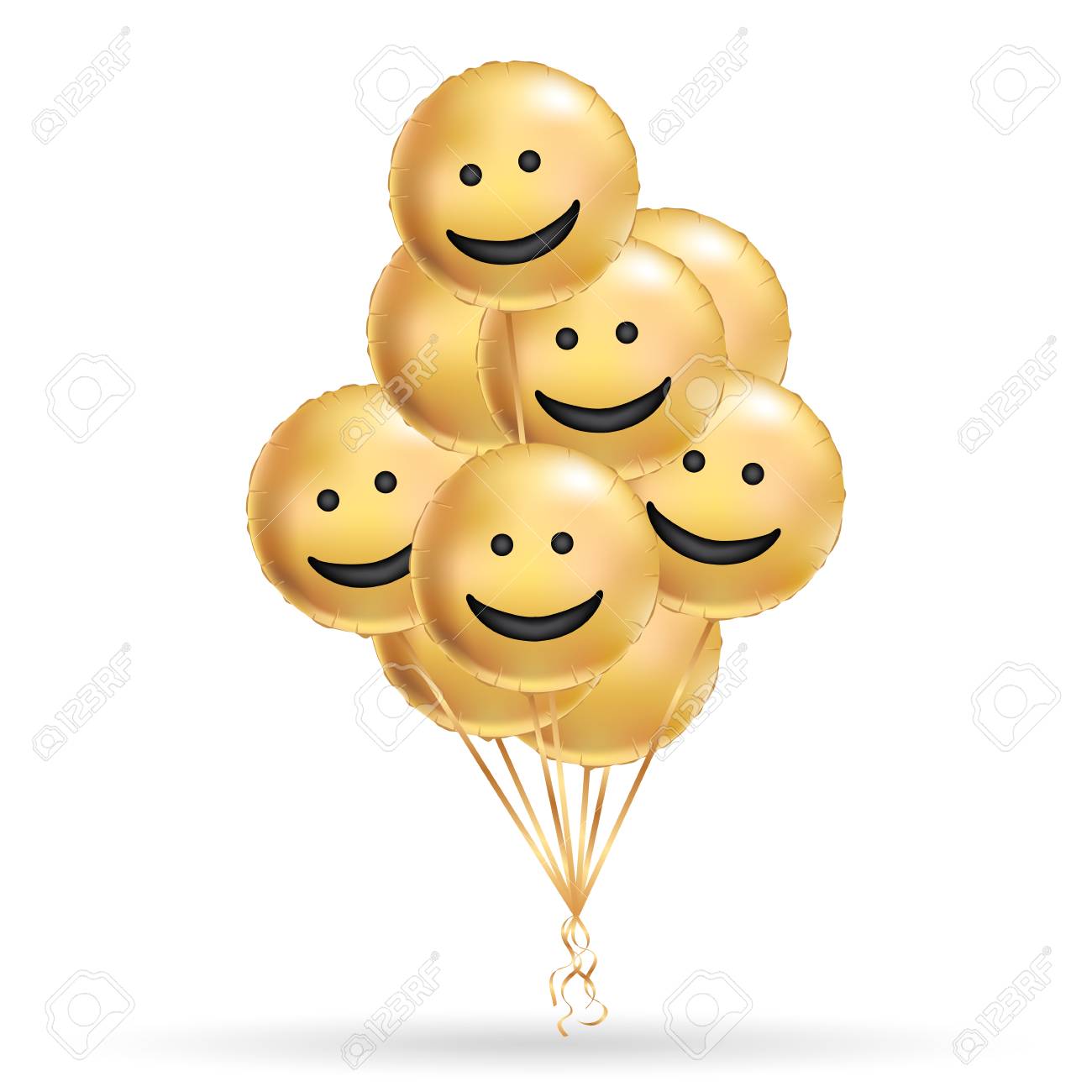 Smile Gold Balloons Background Stock Photo Picture And Royalty Free Image Image