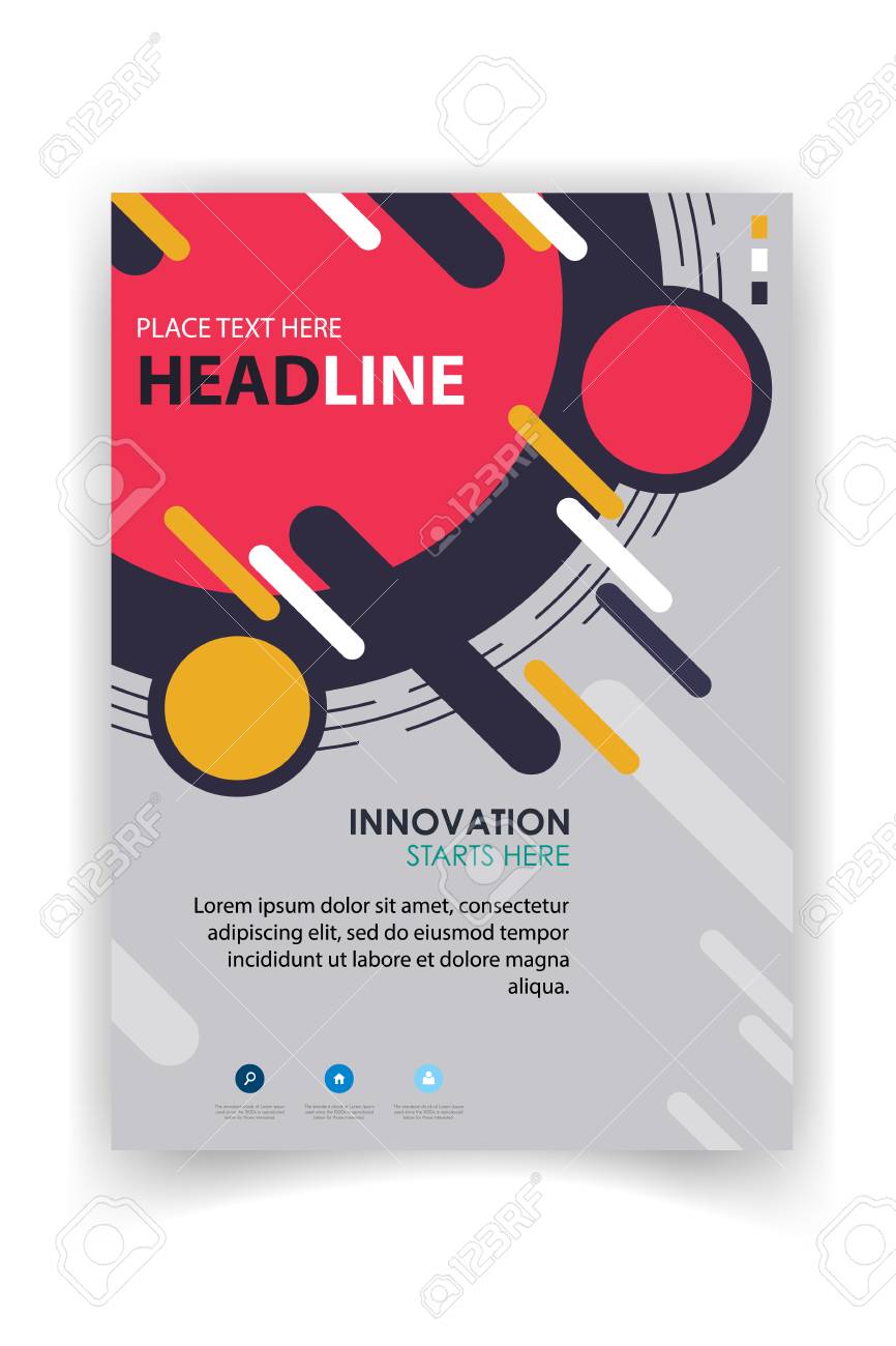 poster business design red circle template vector image lizenzfrei poster business