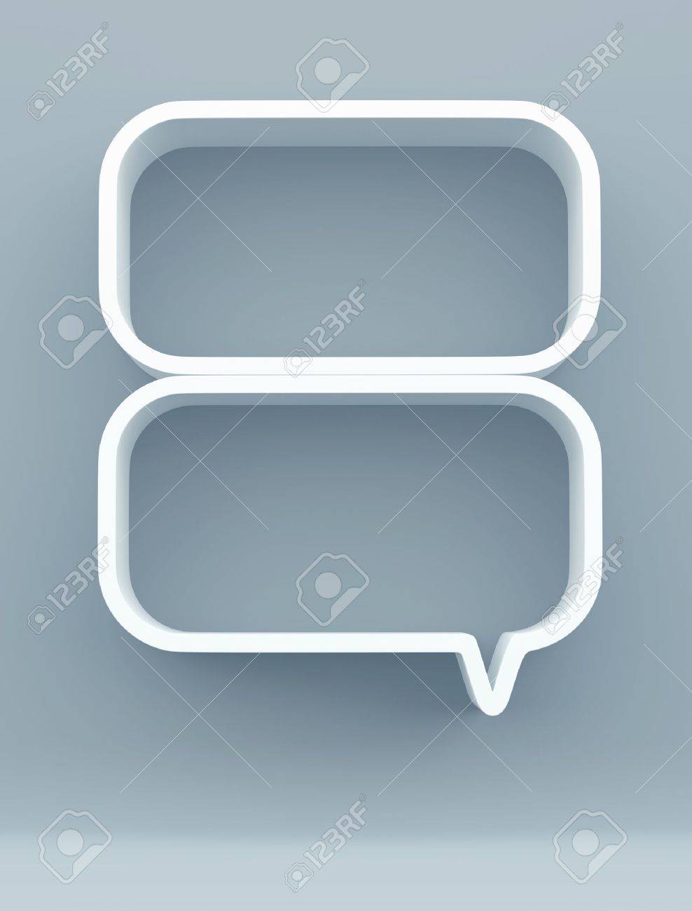 3D shelves design form bubbles speech on background - 14932190 3D shelves design form bubbles speech on background - 14932190