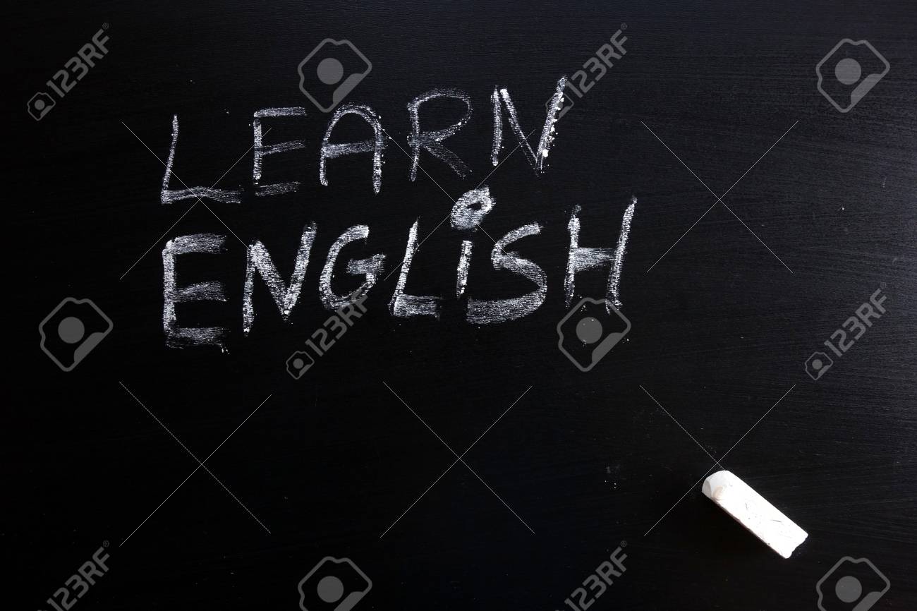 learn english text on chalkboard education concept stock photo chalkboard education