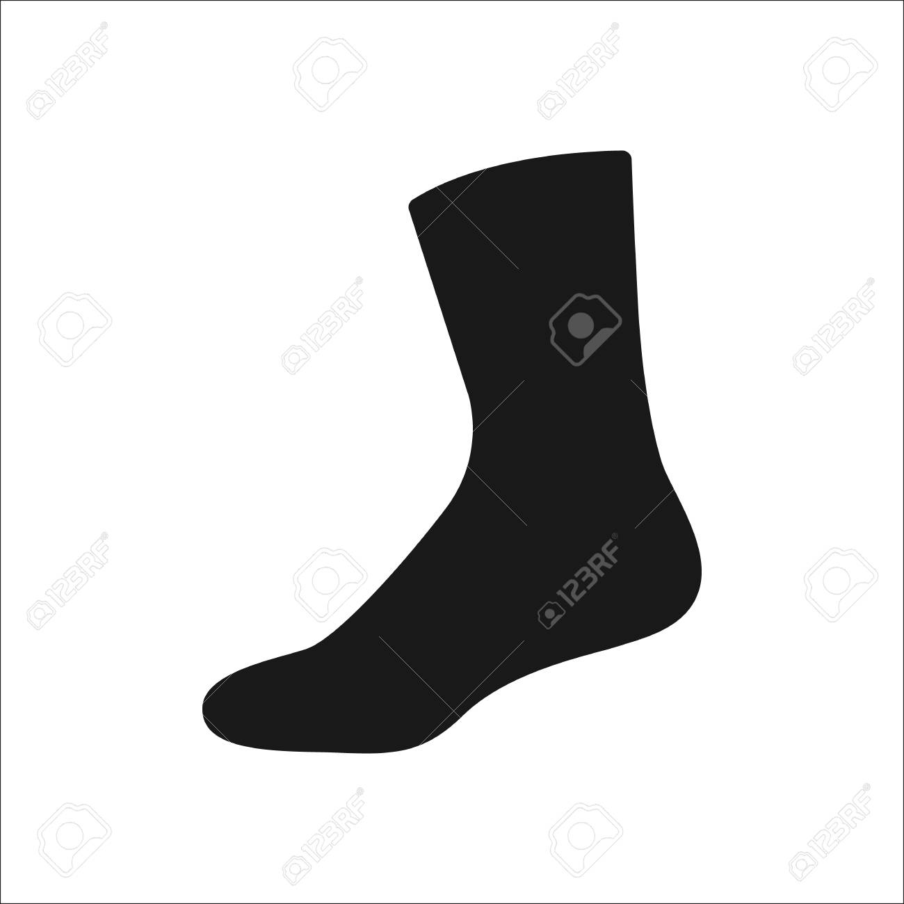 観光靴下サイン シンプルなアイコンの背景に のイラスト素材 ベクタ Image