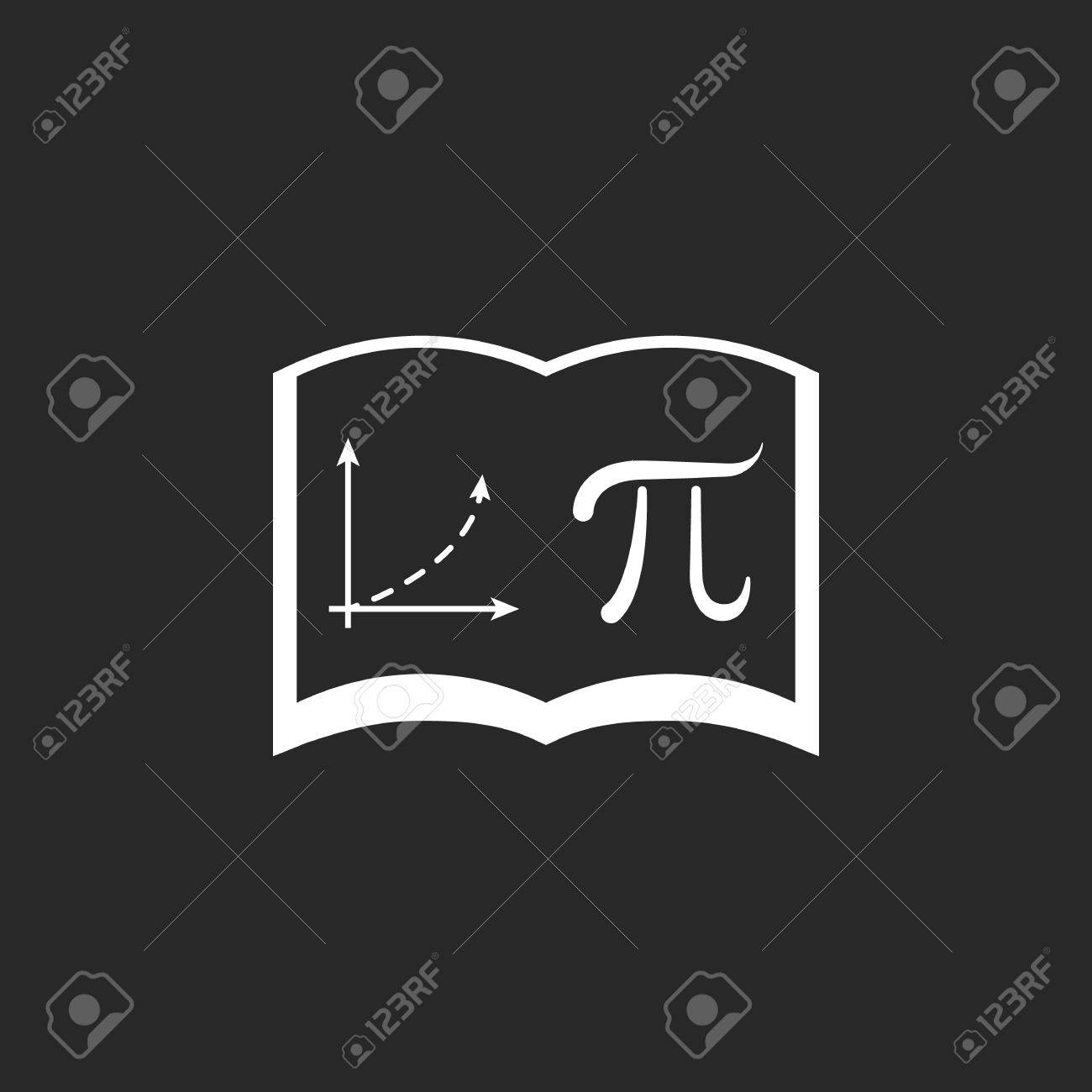本シンボル記号の背景に簡単なアイコンの Pi 数学グラフィックのイラスト素材 ベクタ Image