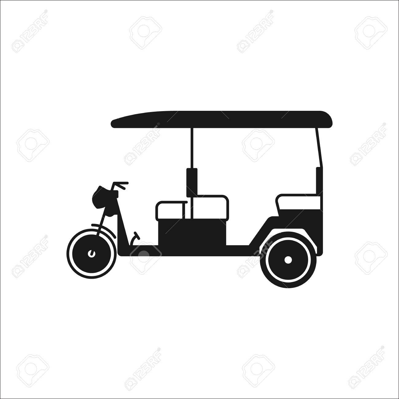 auto rickshaw symbol sign silhouette icon on background stock photo picture and royalty free image image 70724129