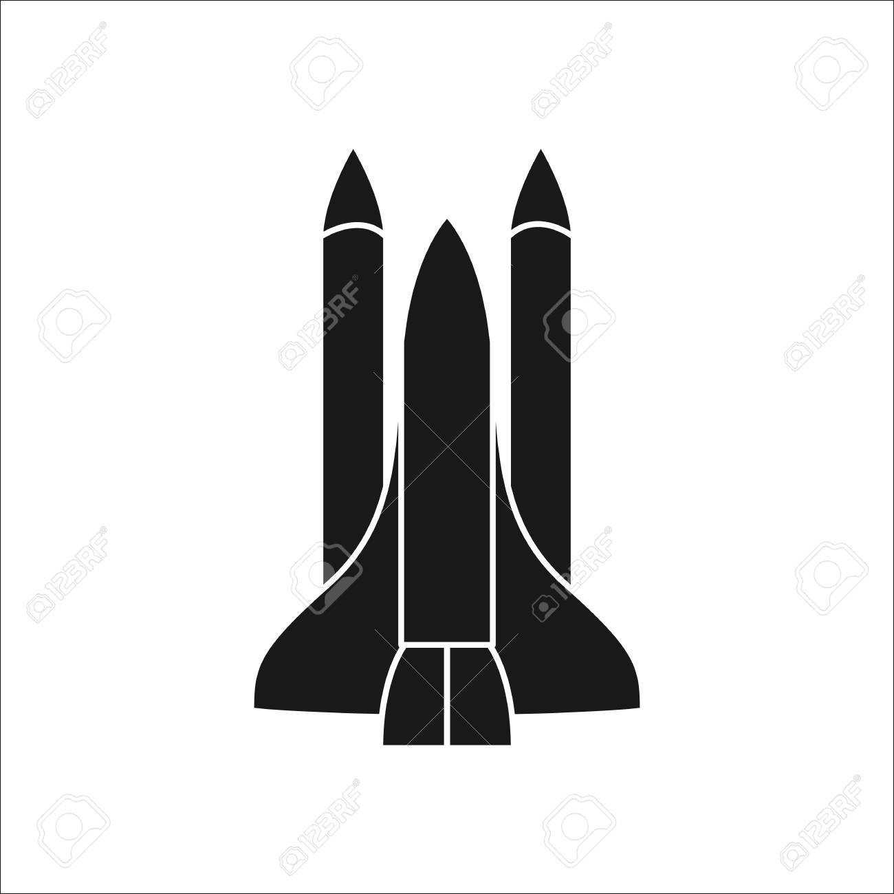 Space Shuttle Symbol Simple Silhouette Icon On Background Royalty Free SVG,  Cliparts, Vectors, and Stock Illustration. Image 80555611.