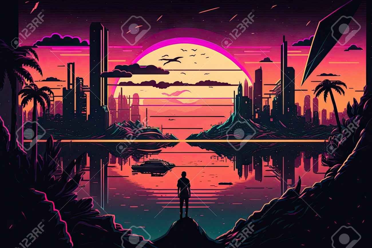 Premium Photo Space colony grand theft wallpaper cyberpunk