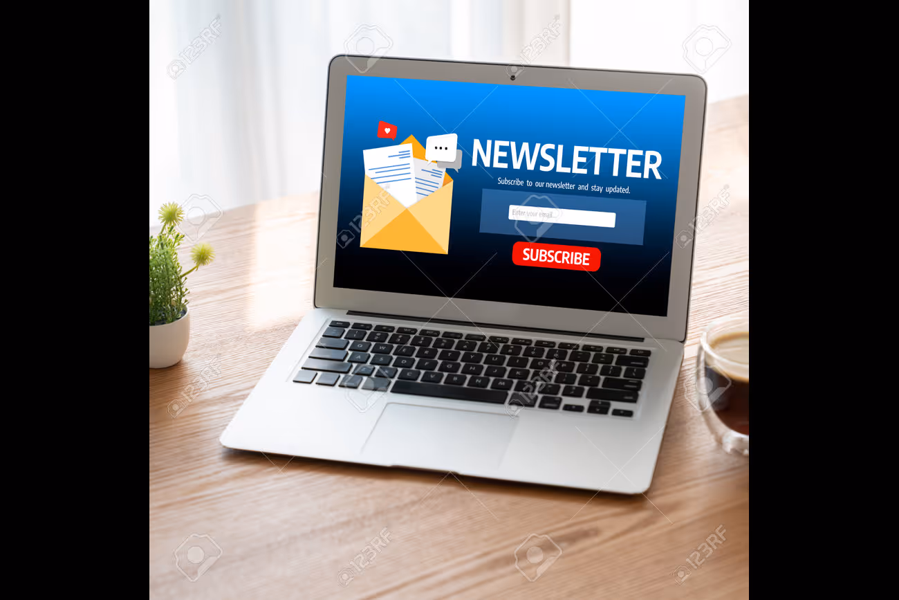 newsletter signup page on computer for customer to subscribe snugly newsletter update information to subscriber - 249382982 newsletter signup page on computer for customer to subscribe snugly newsletter update information to subscriber - 249382982