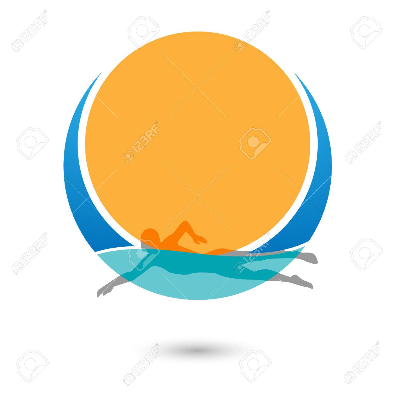 スイマーのデザイン要素 水泳アイコン イラスト プールでスイミングを署名します Vawe の水泳選手 スイミング アイコン 図のイラスト素材 ベクタ Image 5427