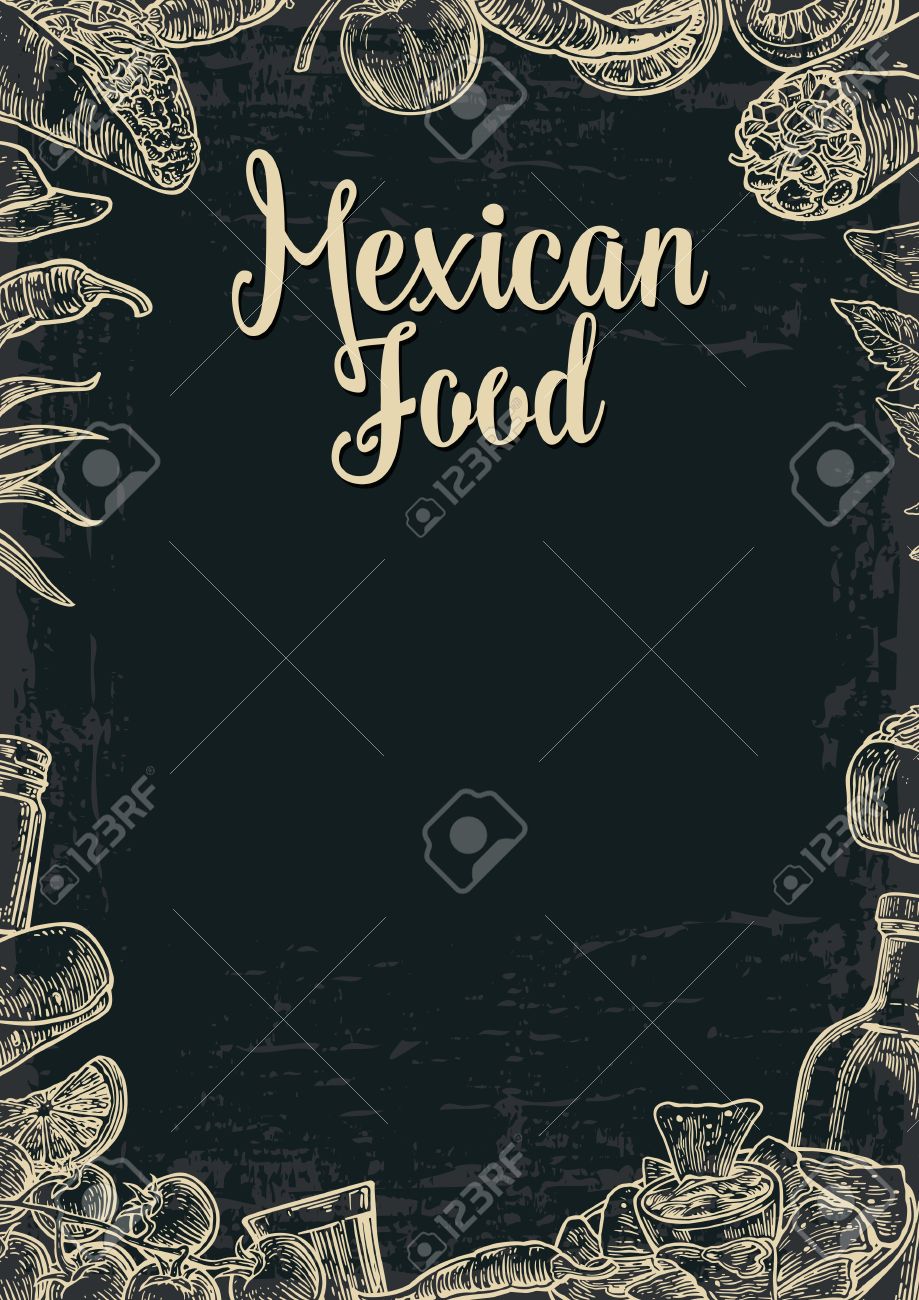 mexican traditional food restaurant menu template with traditional