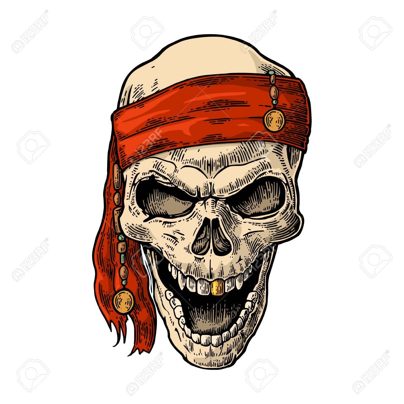Calavera Pirata En Panuelo Sonriendo Ilustracion De Vector De Grabado De Color Vintage Para El Aficionado Al Tatuaje Y El Club De Moteros Dibujado A Mano Elemento De Diseno Aislado Sobre Fondo Download 3,758 calavera vector stock illustrations, vectors & clipart for free or amazingly low rates! 123rf