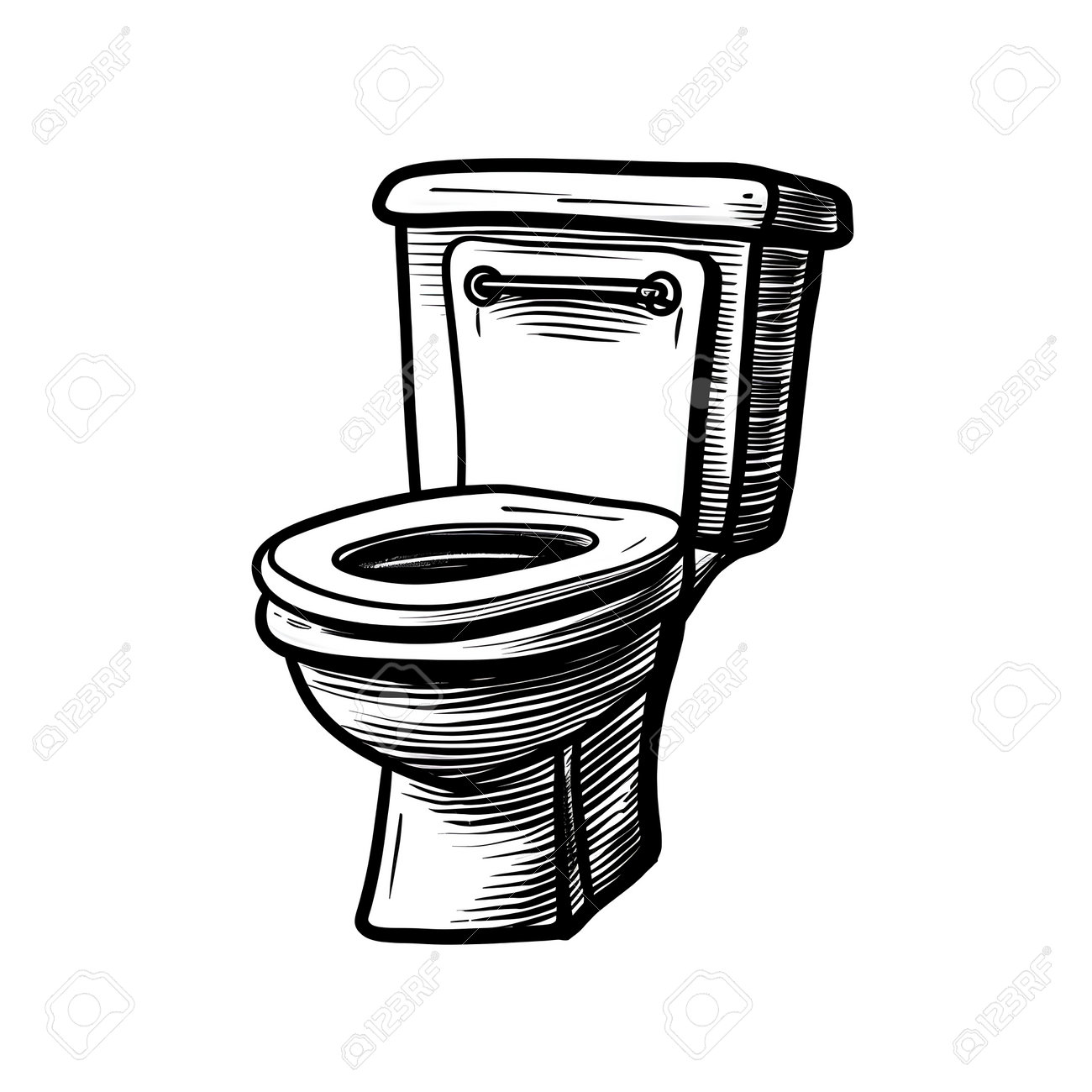 Toilet Icon. Vector Illustration Of Toilet. Hand Drawn Toilet. Free Image  and Photograph 205573827., image size:1300x1300